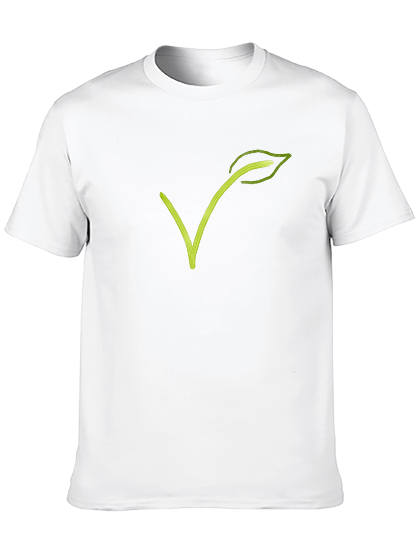 Vegan V Leaf Graphic Tee - Black