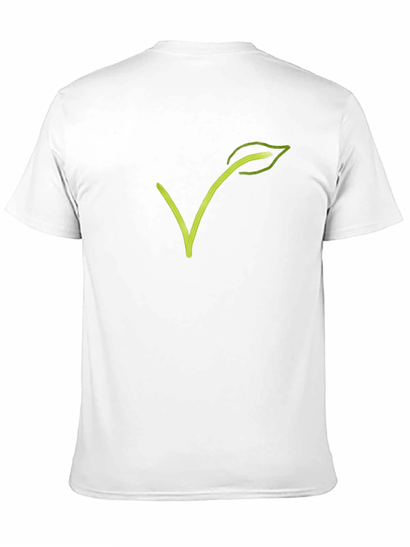 Vegan V Leaf Graphic Tee - Black