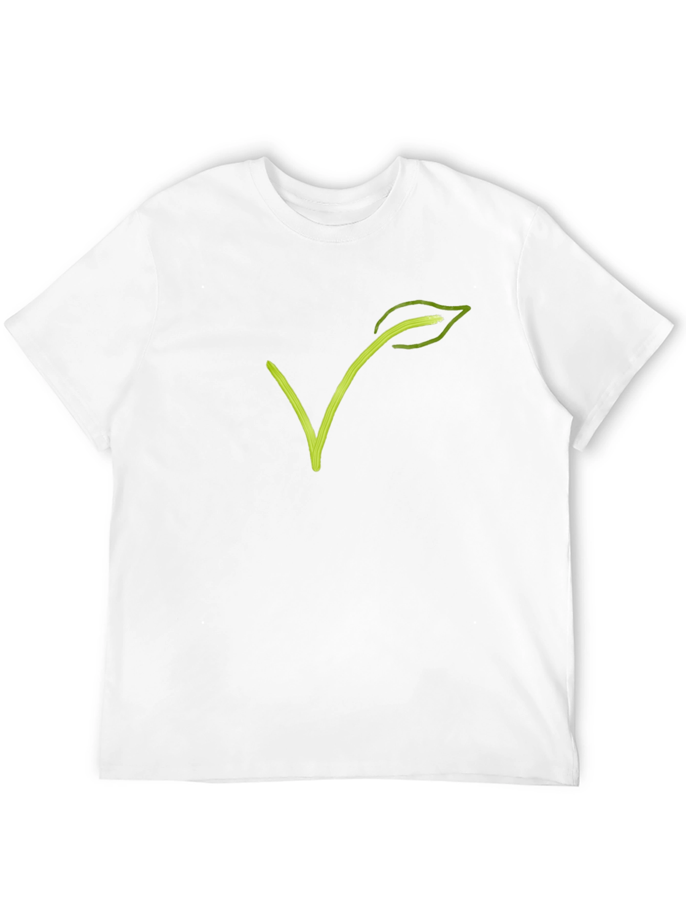 Vegan V Leaf Graphic Tee - Black