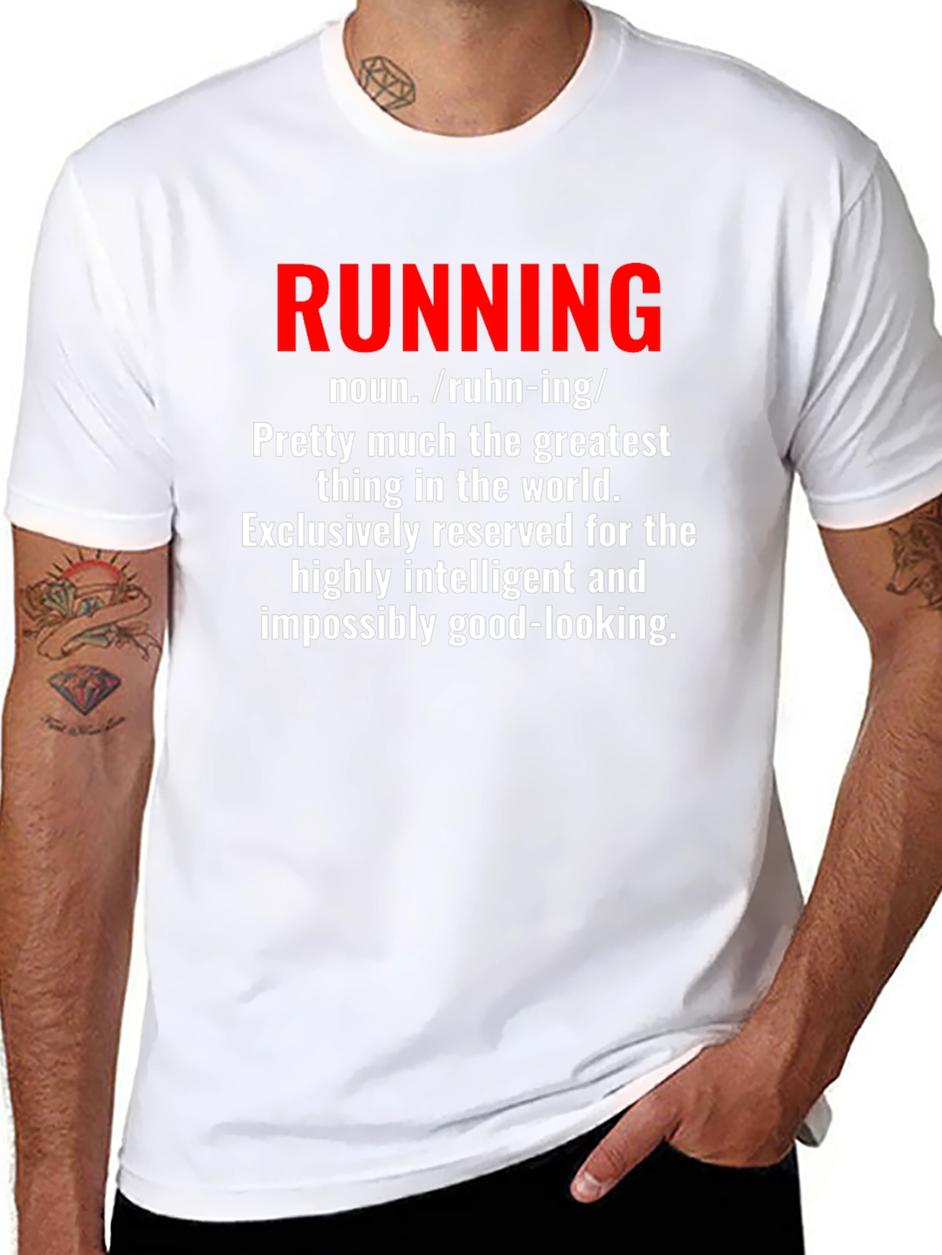 Running Definition Black Graphic Tee