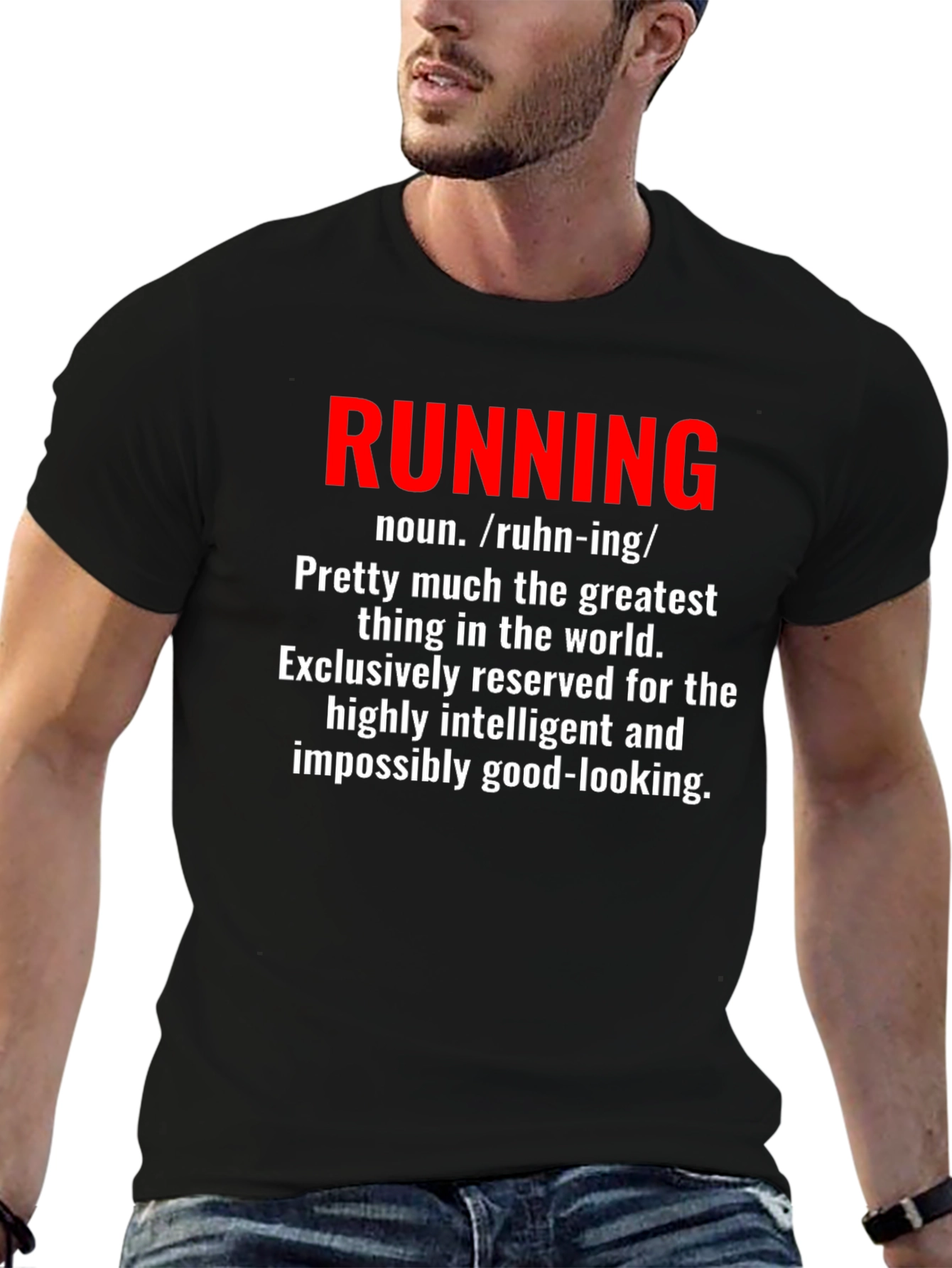 Running Definition Black Graphic Tee