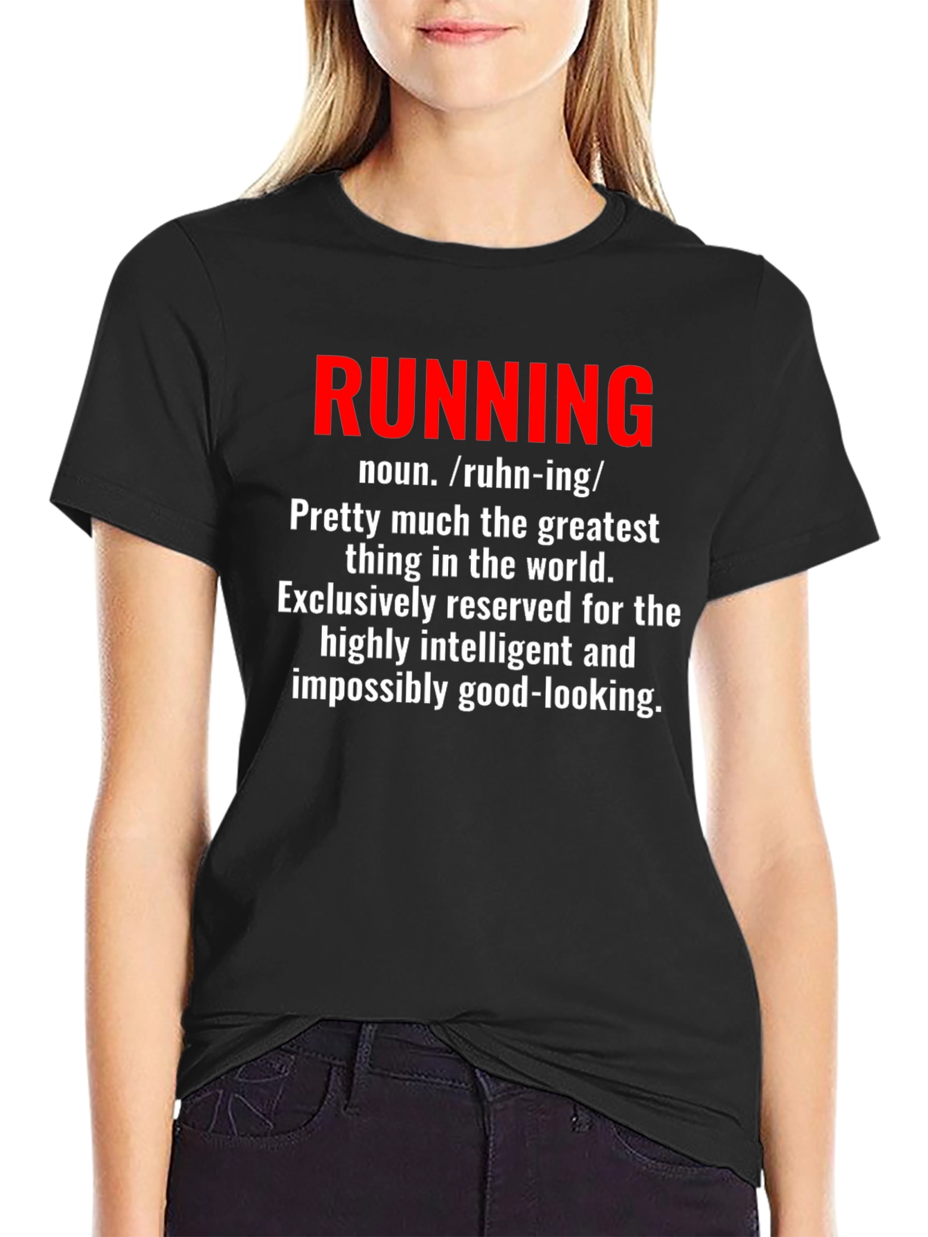 Running Definition Black Graphic Tee