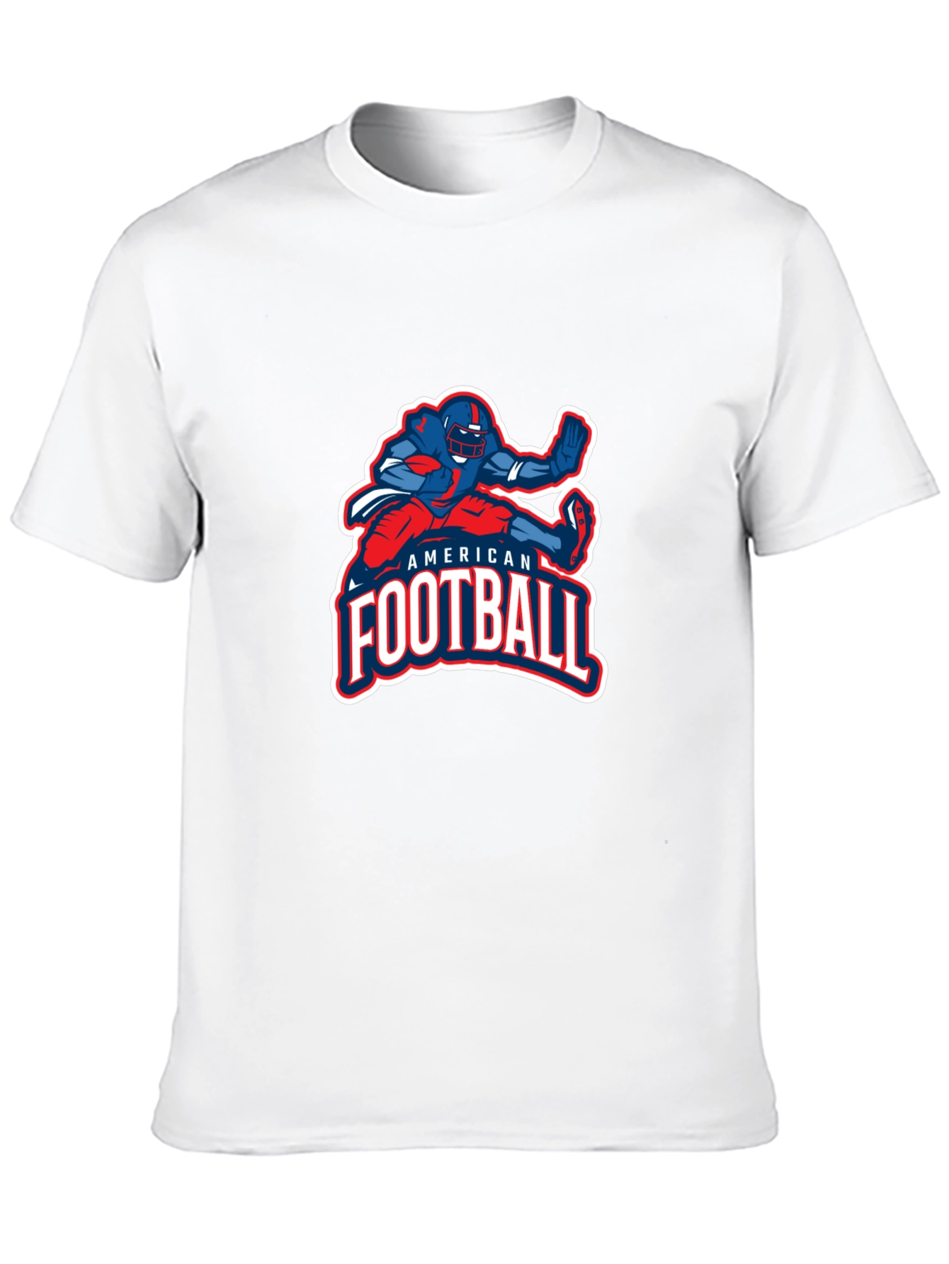 American Football Graphic Print Black T-Shirt