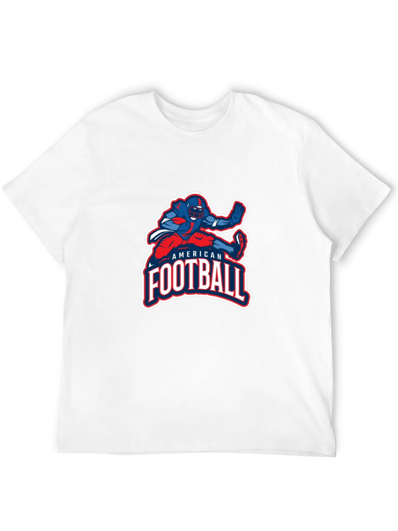 American Football Graphic Print Black T-Shirt