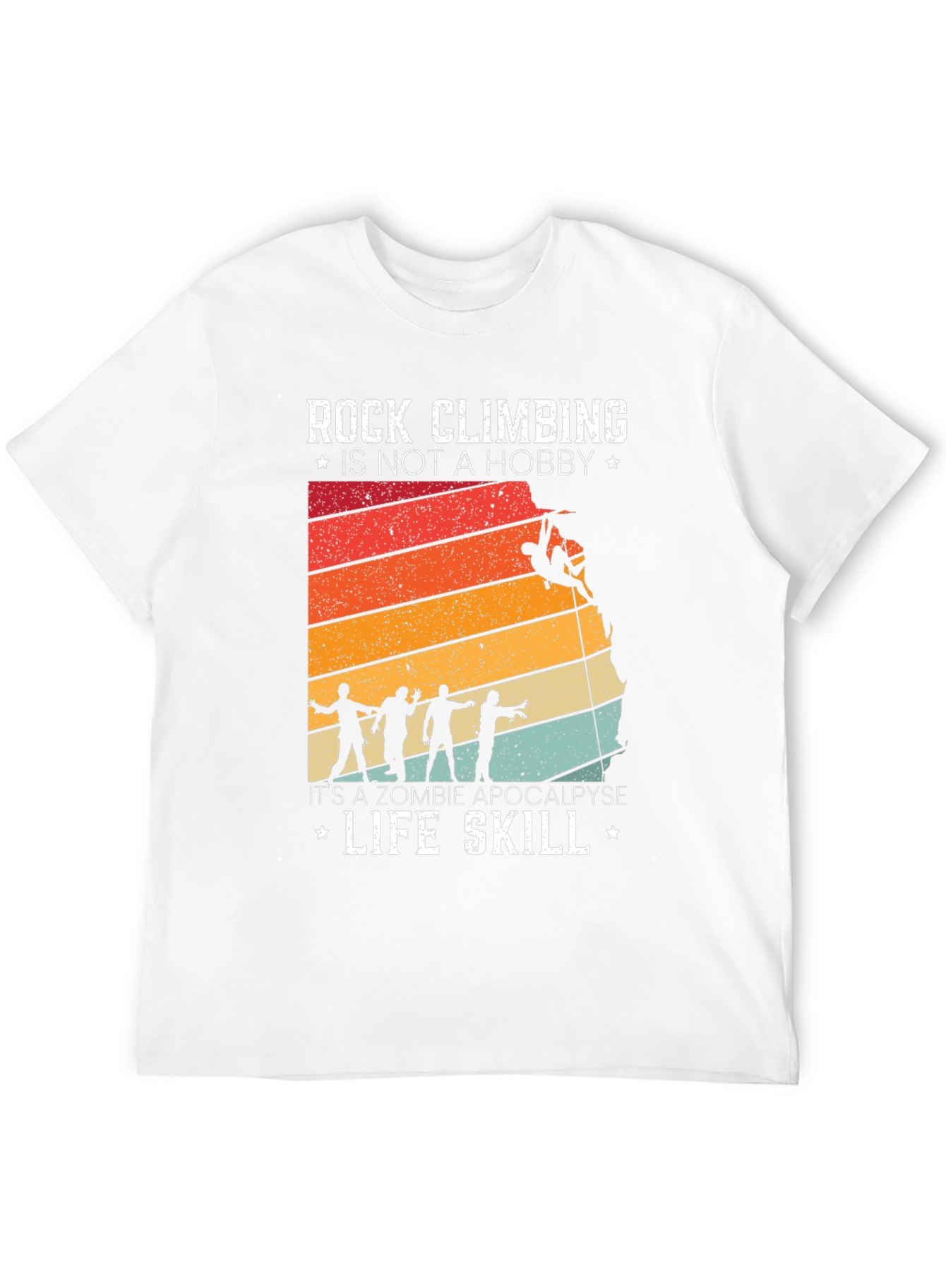 Rock Climbing Zombie Apocalypse T-Shirt
