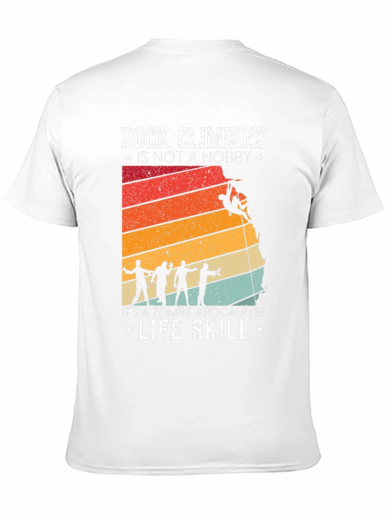 Rock Climbing Zombie Apocalypse T-Shirt