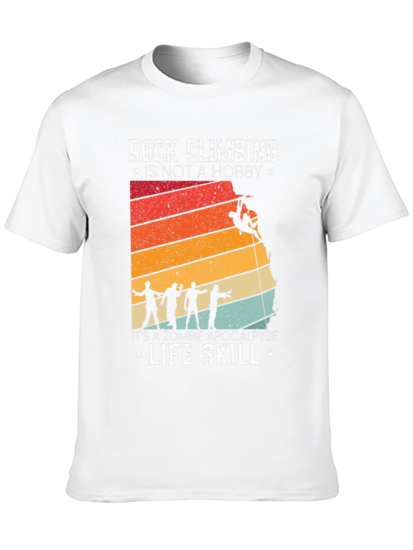 Rock Climbing Zombie Apocalypse T-Shirt