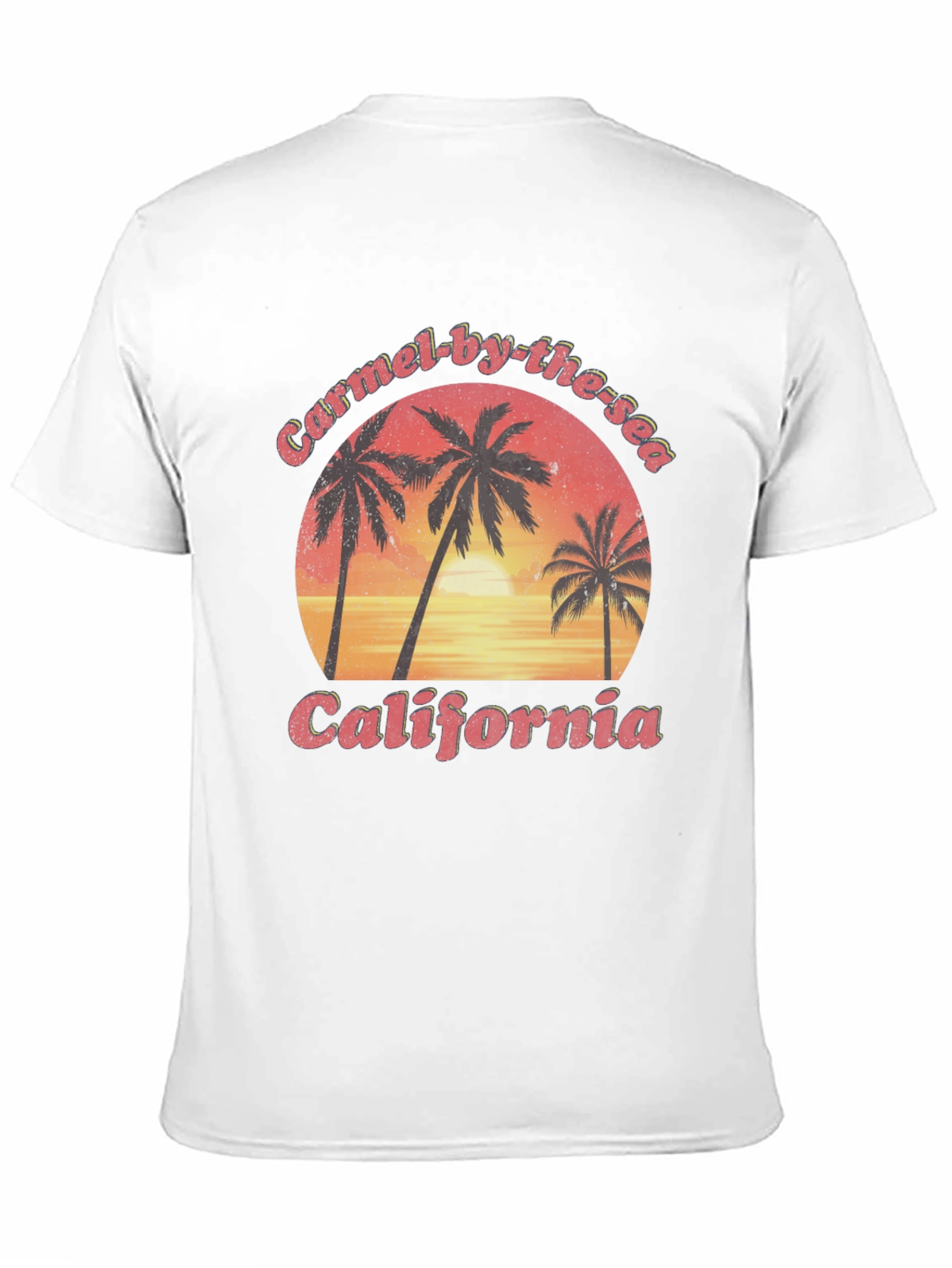 Carmel-by-the-Sea California Palm Sunset Graphic T-Shirt