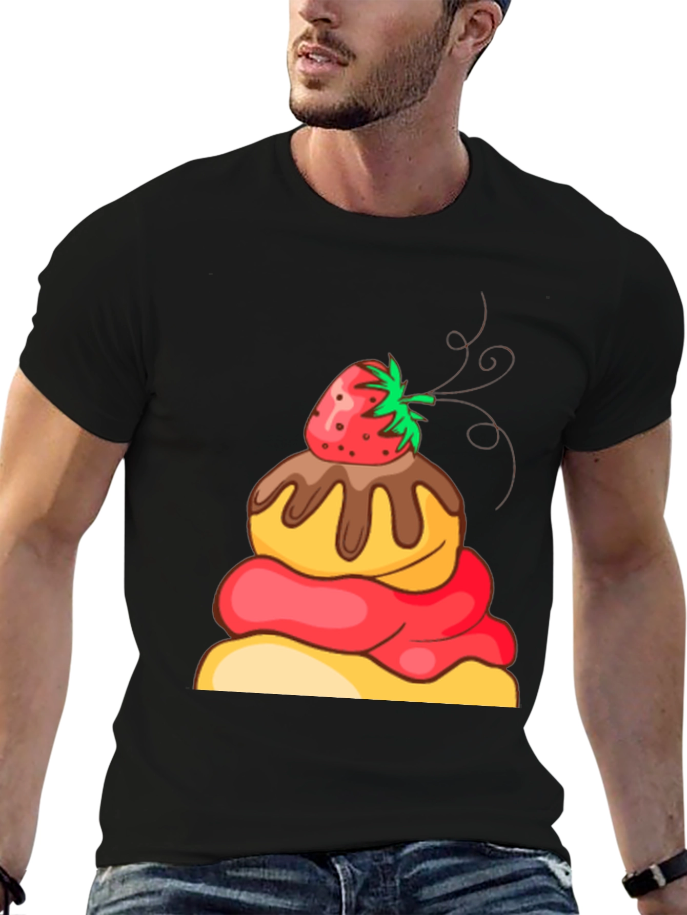Dessert Graphic Black T-Shirt