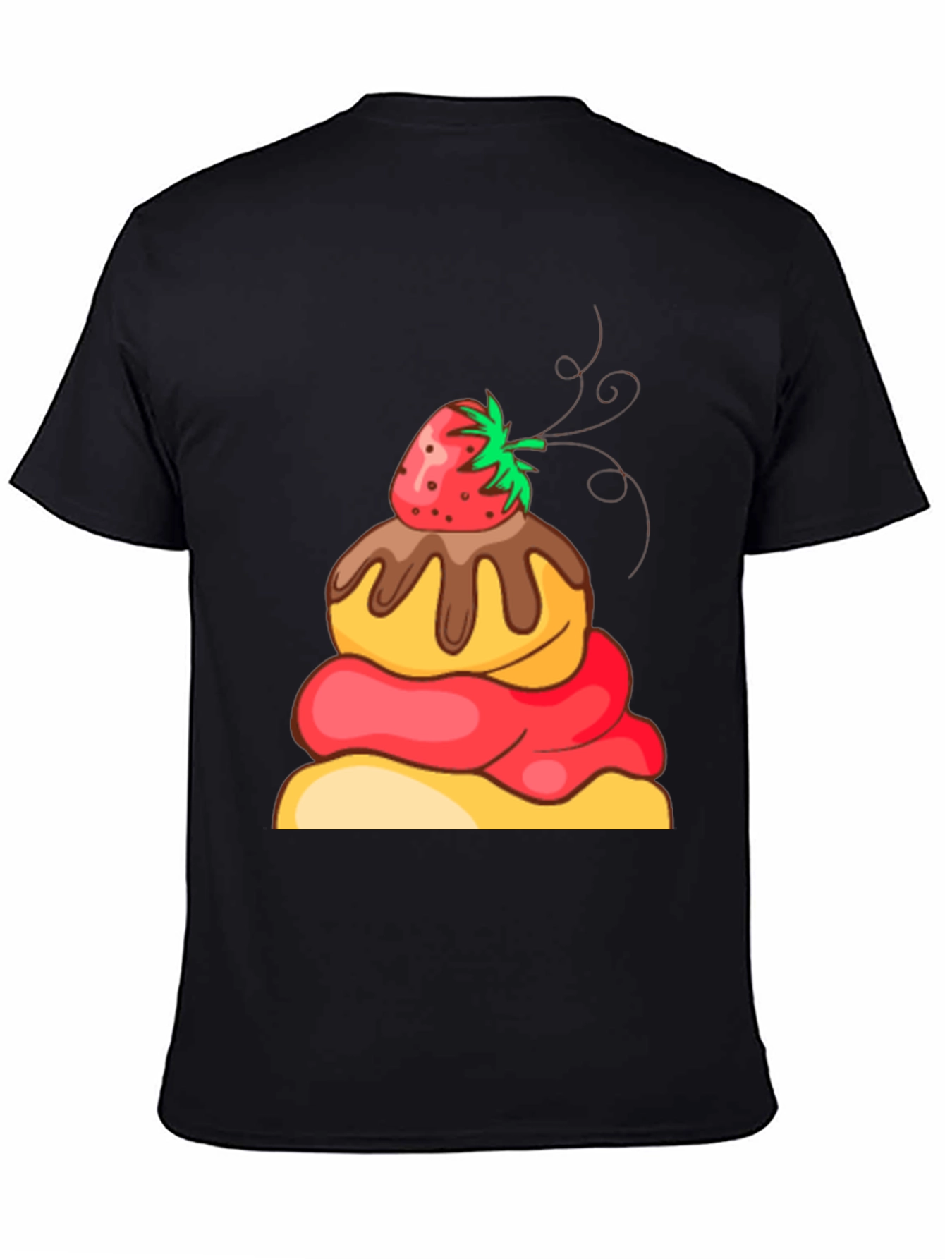 Dessert Graphic Black T-Shirt