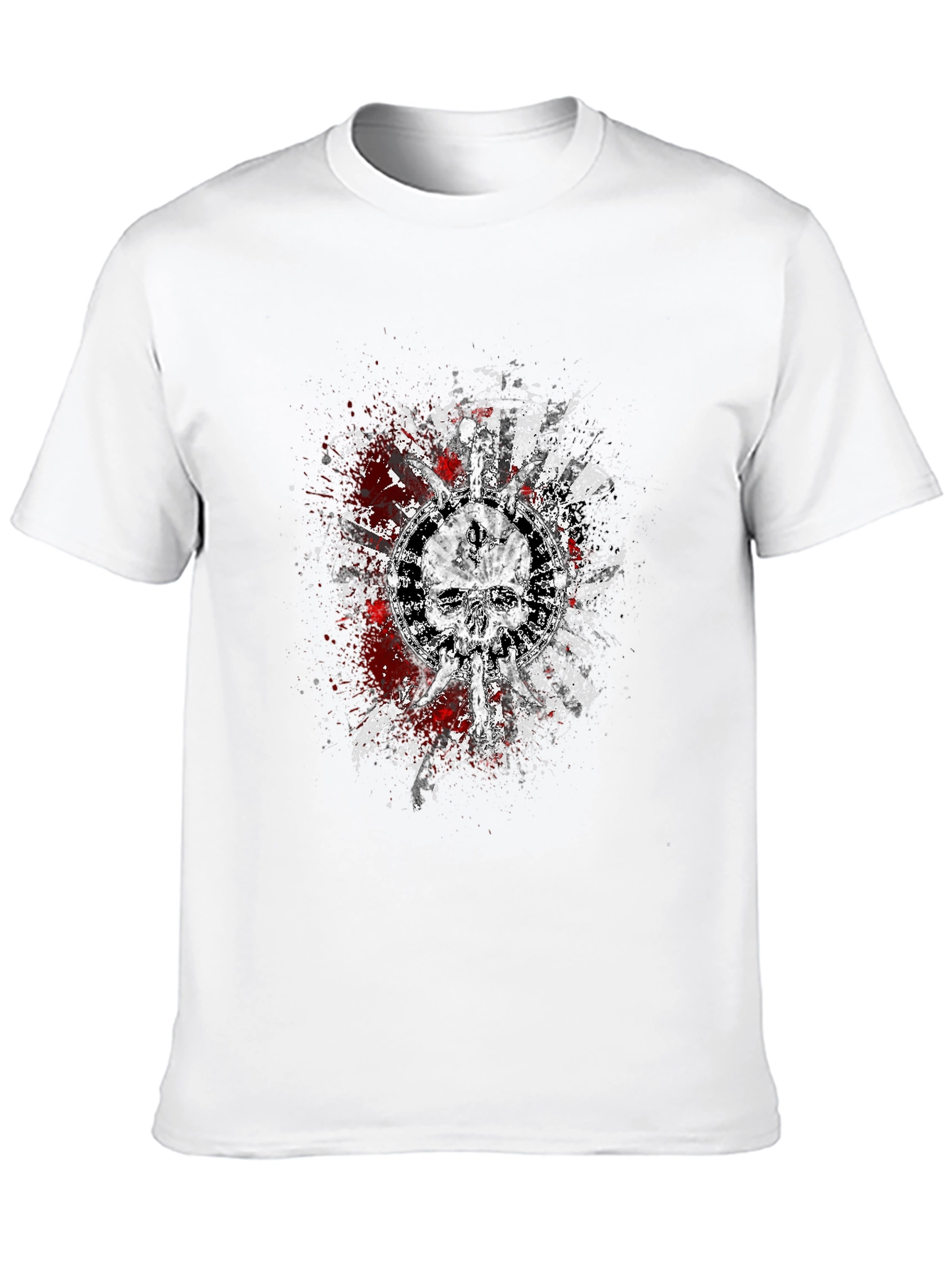 Skull Graphic Print Black T-Shirt