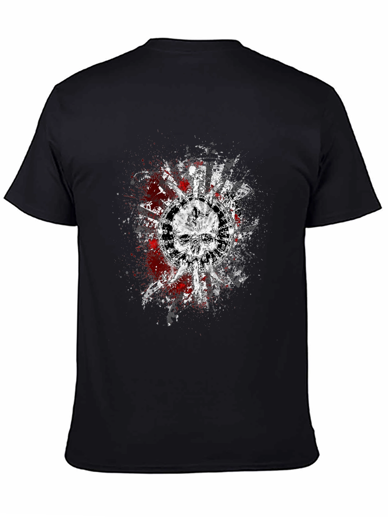 Skull Graphic Print Black T-Shirt