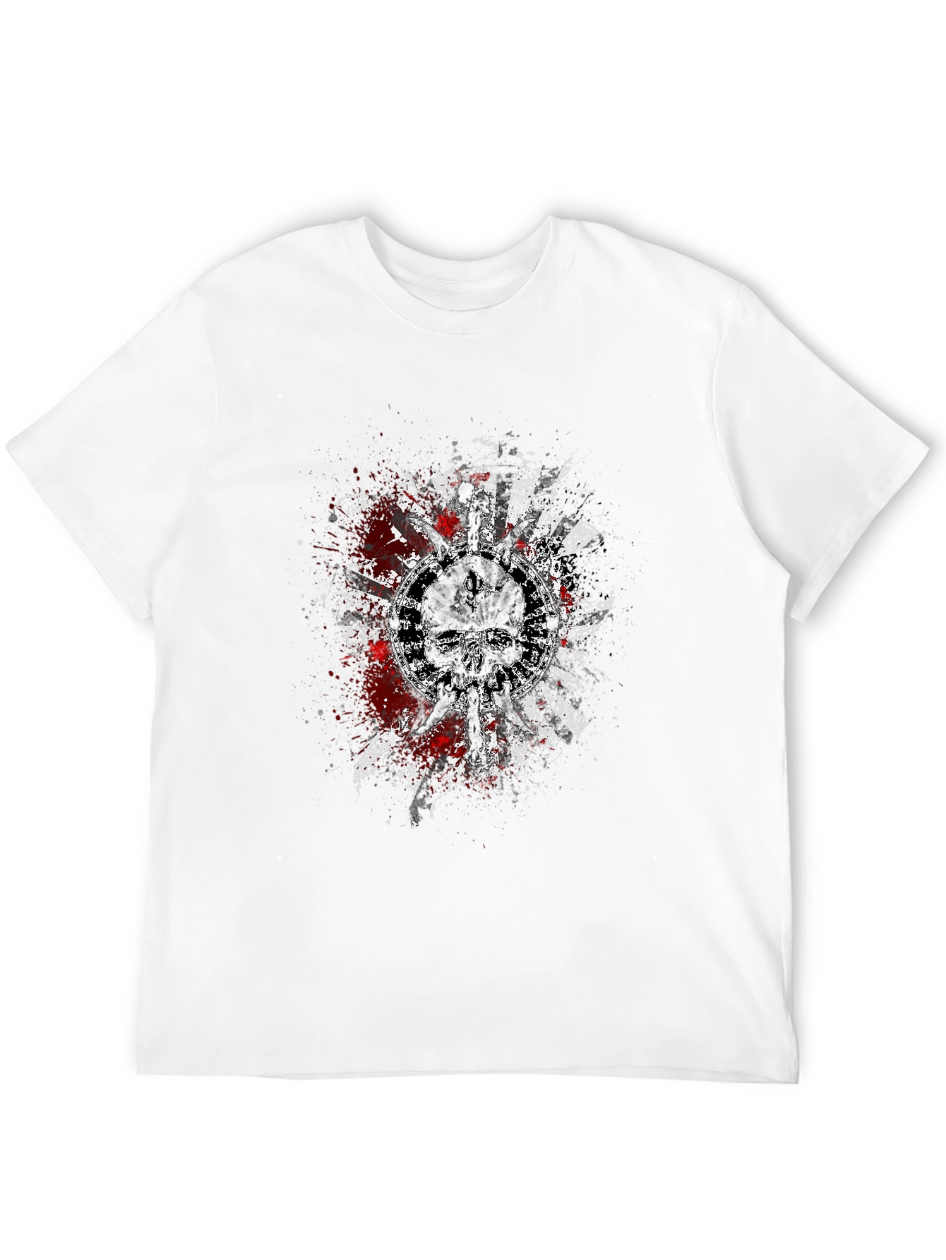 Skull Graphic Print Black T-Shirt