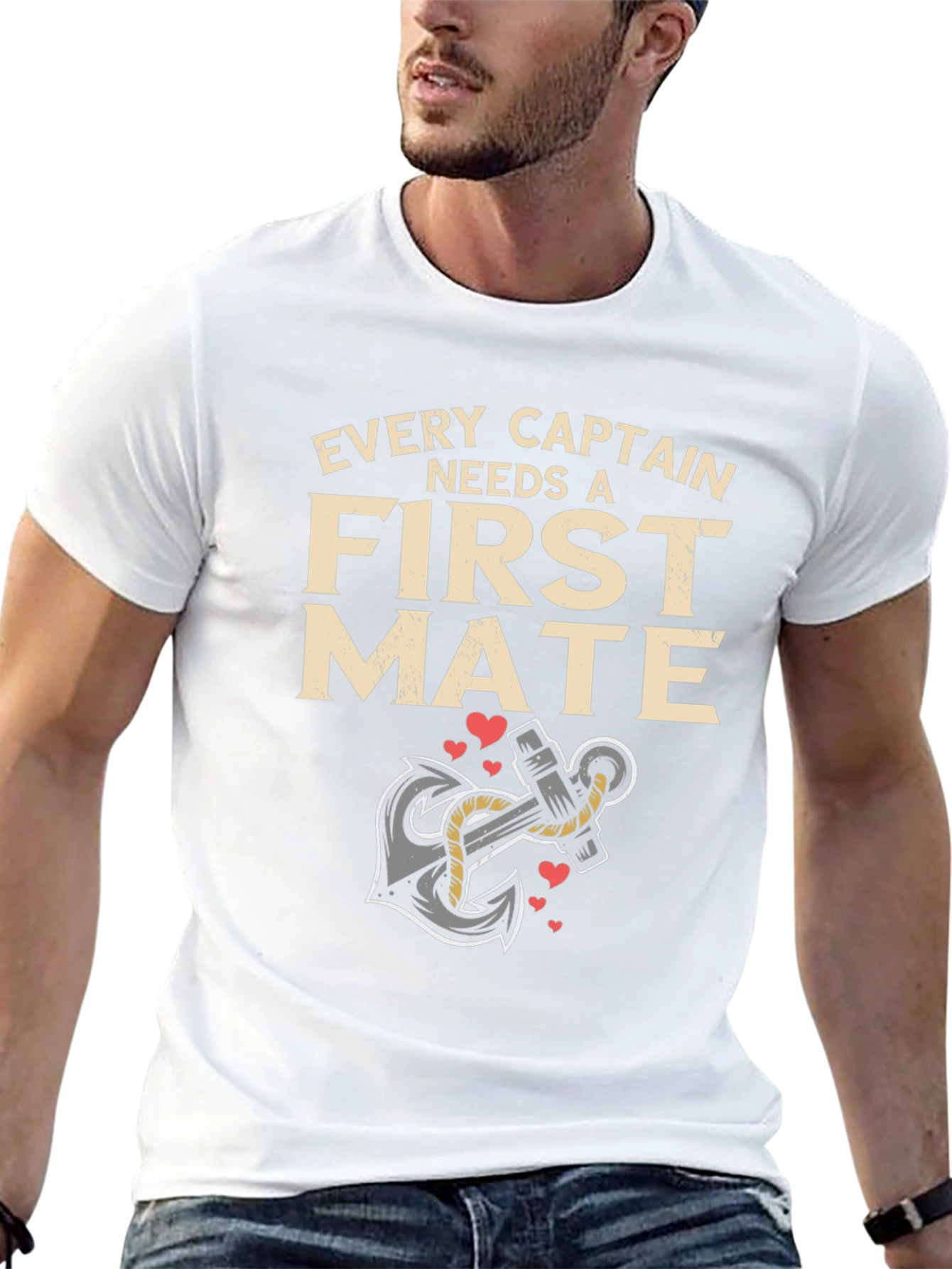 Every Captain Needs a First Mate Black T-Shirt