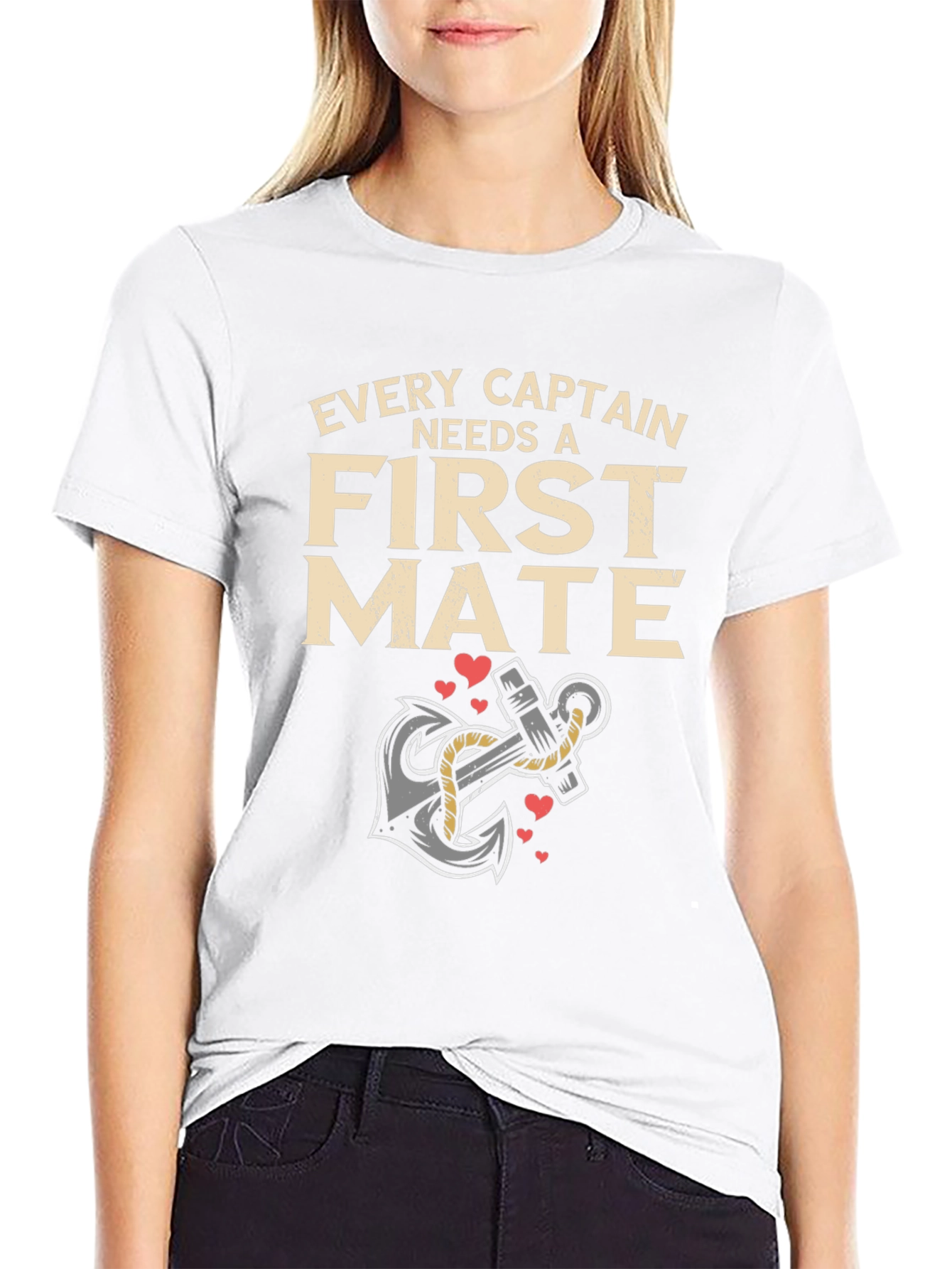 Every Captain Needs a First Mate Black T-Shirt