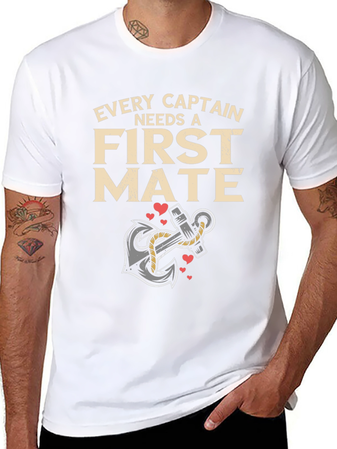 Every Captain Needs a First Mate Black T-Shirt