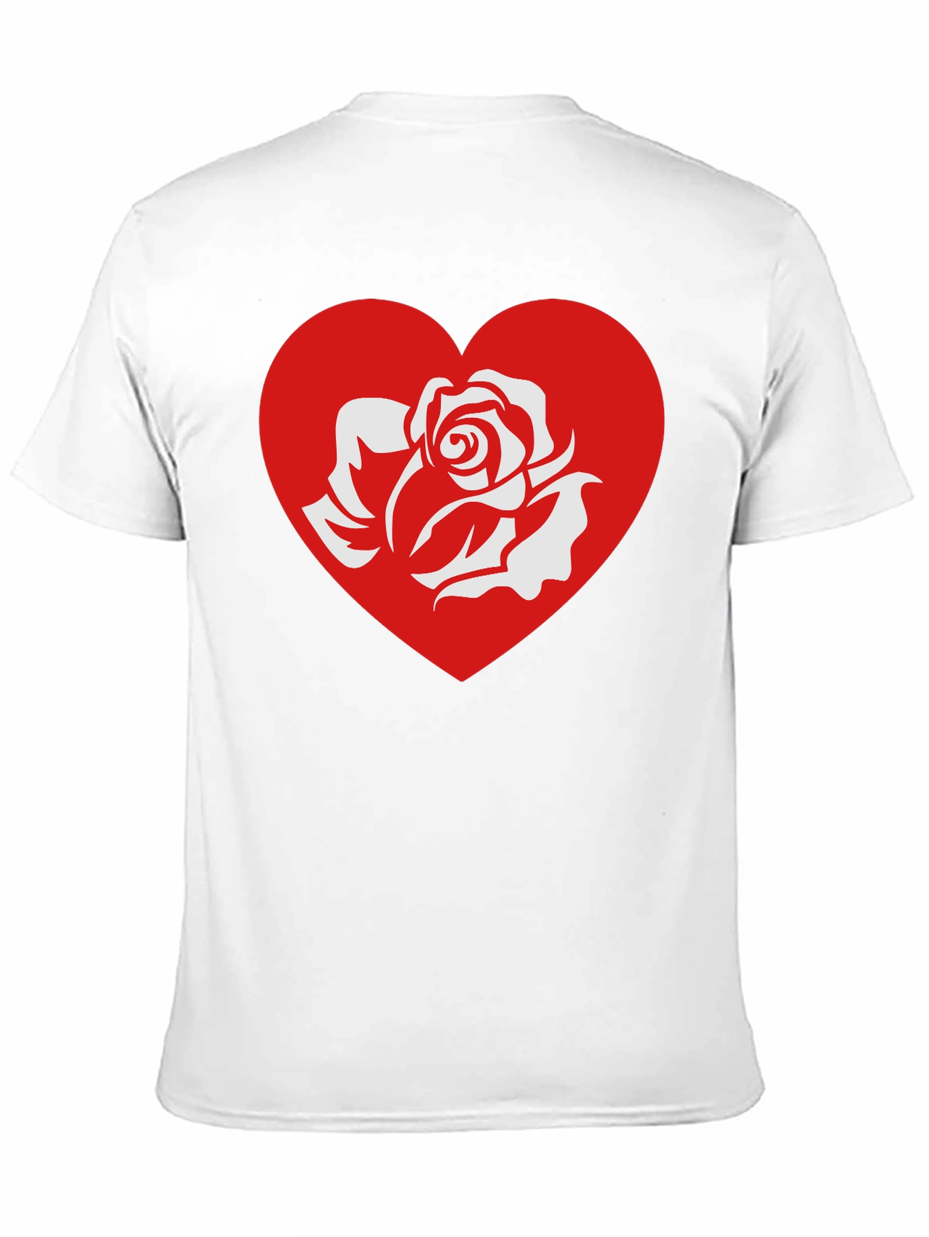 Rose Heart Graphic Tee - Stylish Black T-Shirt