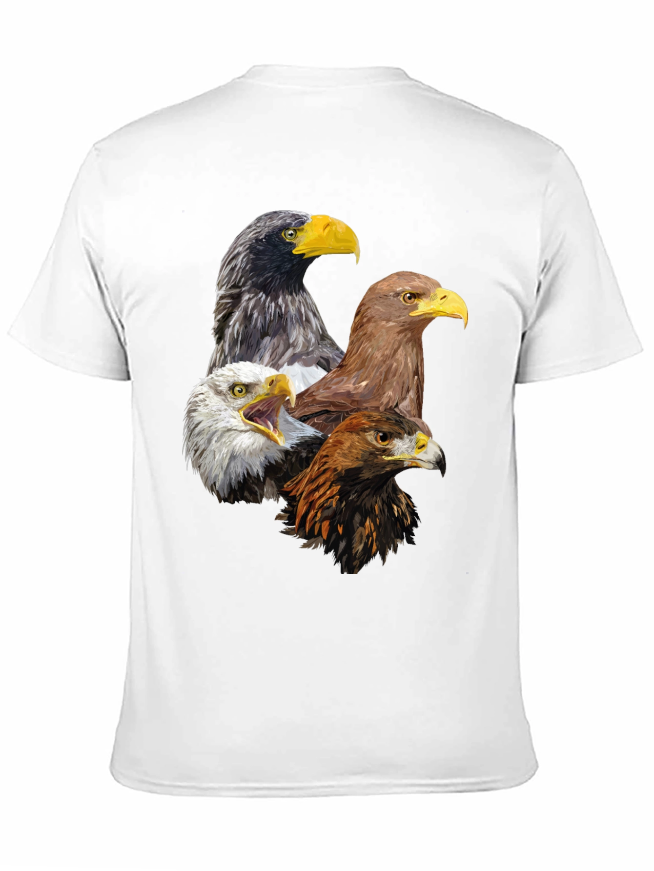 Eagle Heads Graphic Print T-Shirt