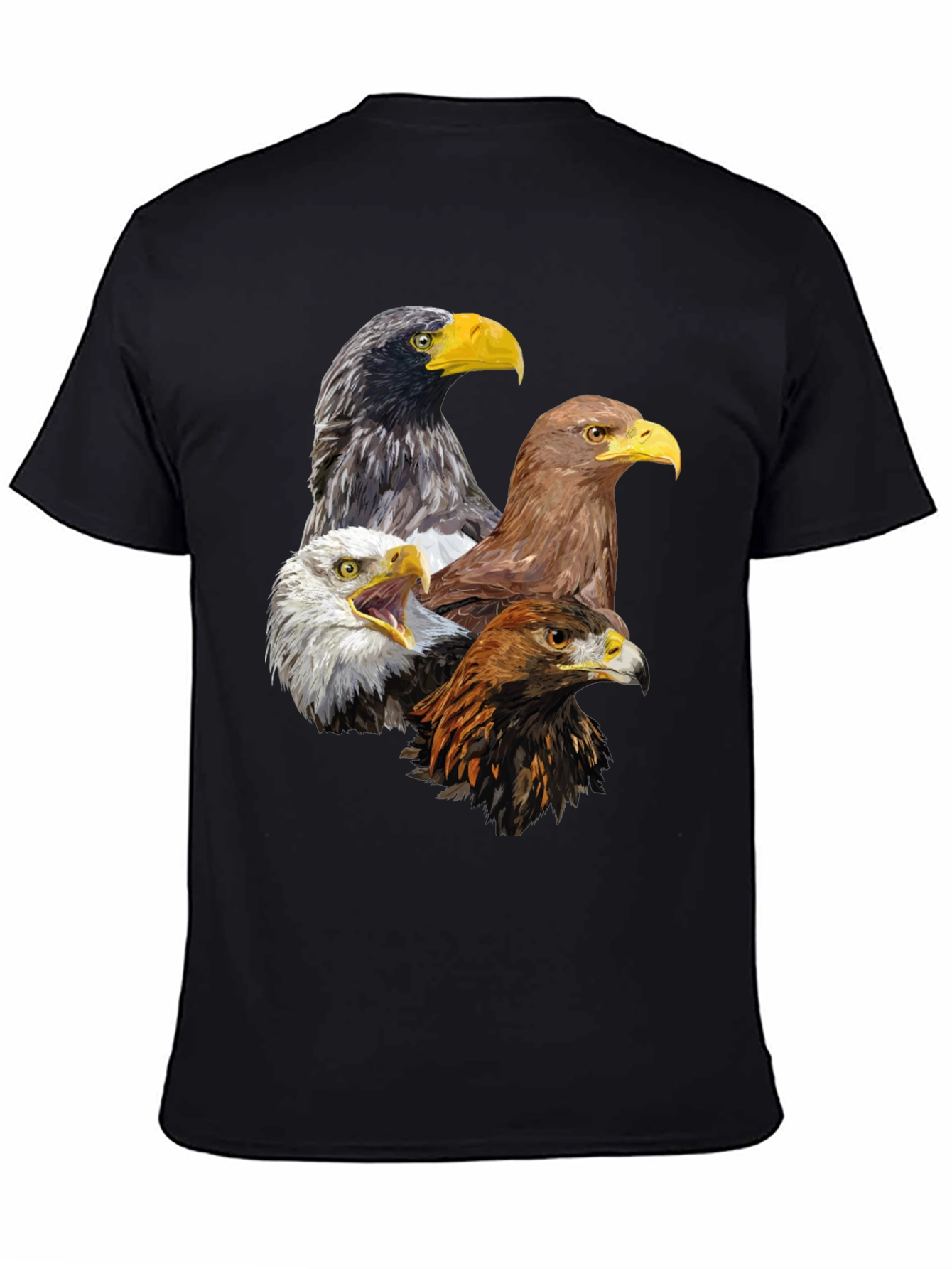 Eagle Heads Graphic Print T-Shirt