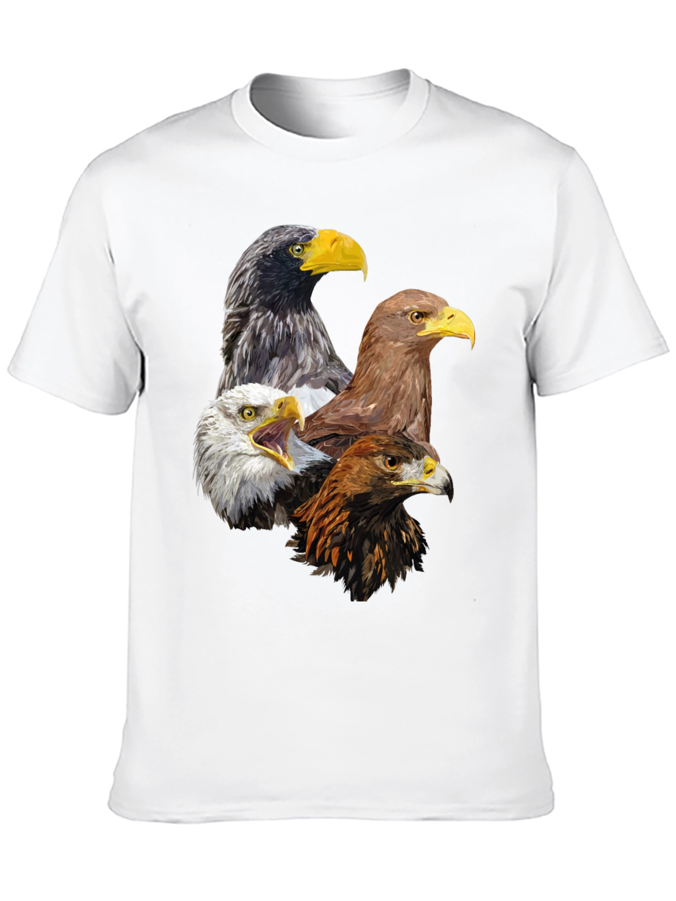 Eagle Heads Graphic Print T-Shirt