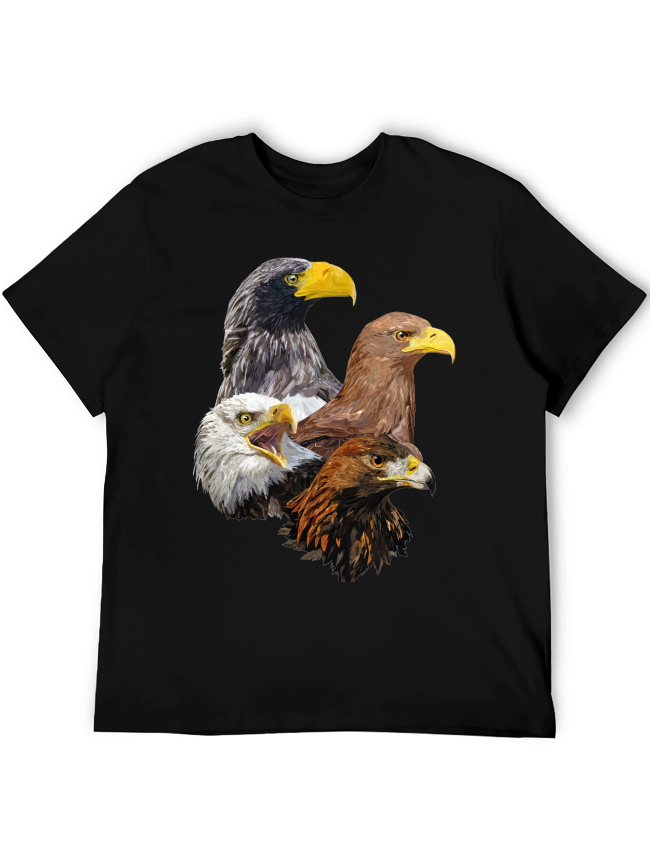 Eagle Heads Graphic Print T-Shirt