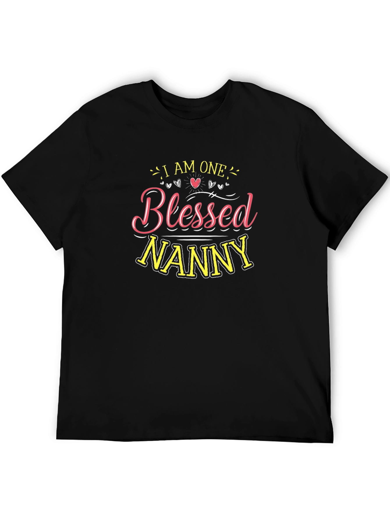 Blessed Nanny Graphic Tee - Black Cotton T-Shirt