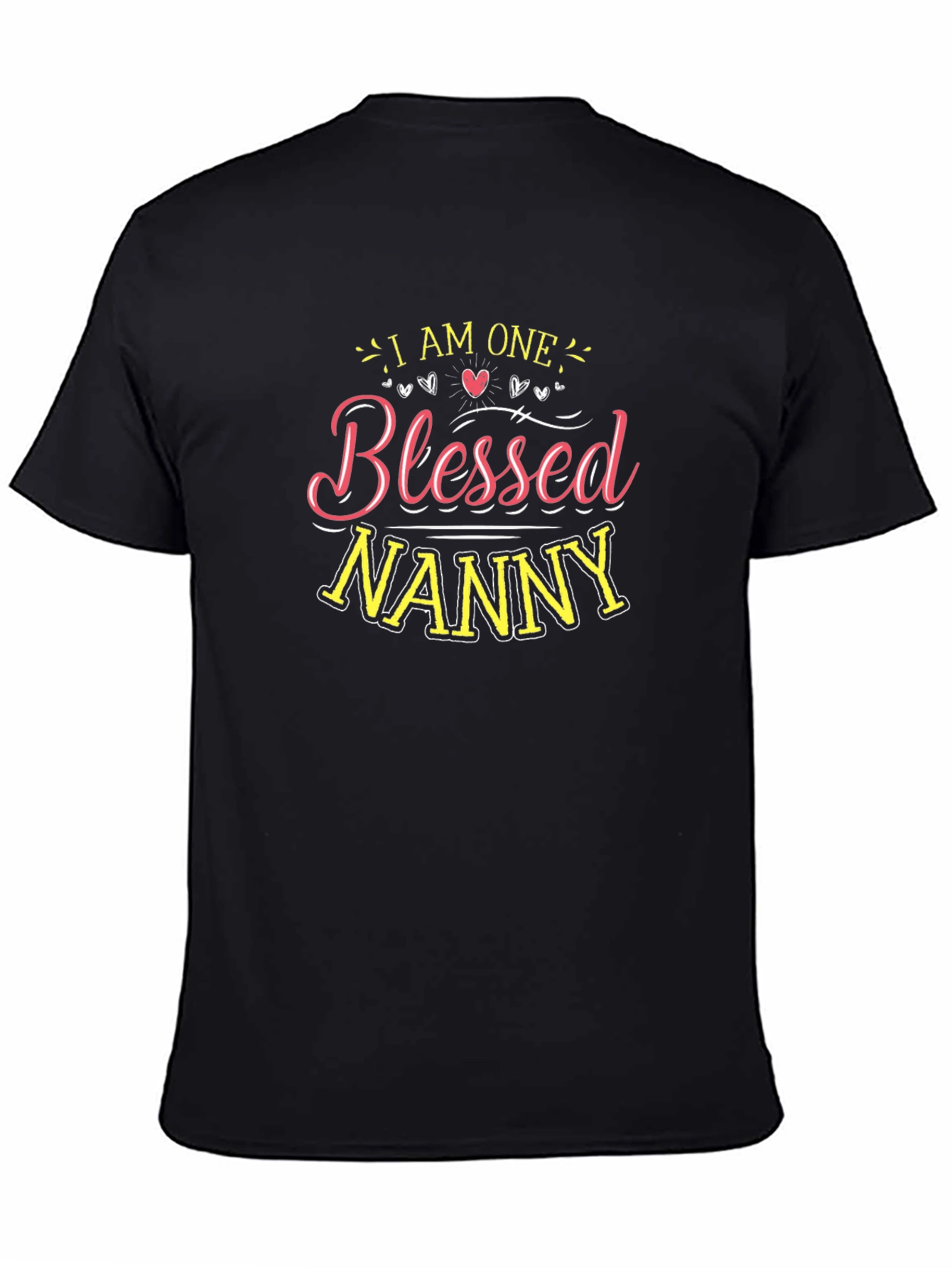 Blessed Nanny Graphic Tee - Black Cotton T-Shirt