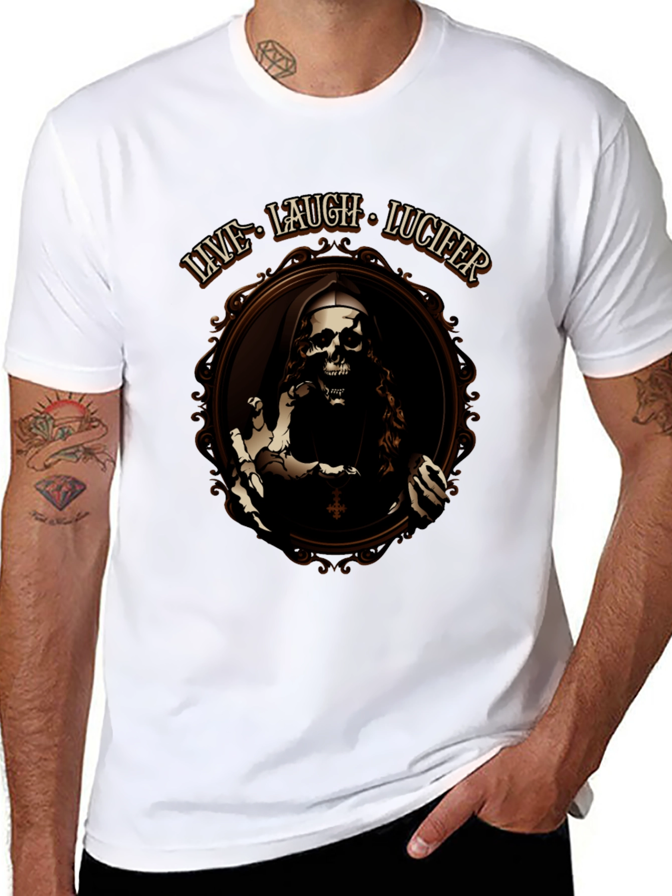 Live Laugh Lucifer Black T-Shirt