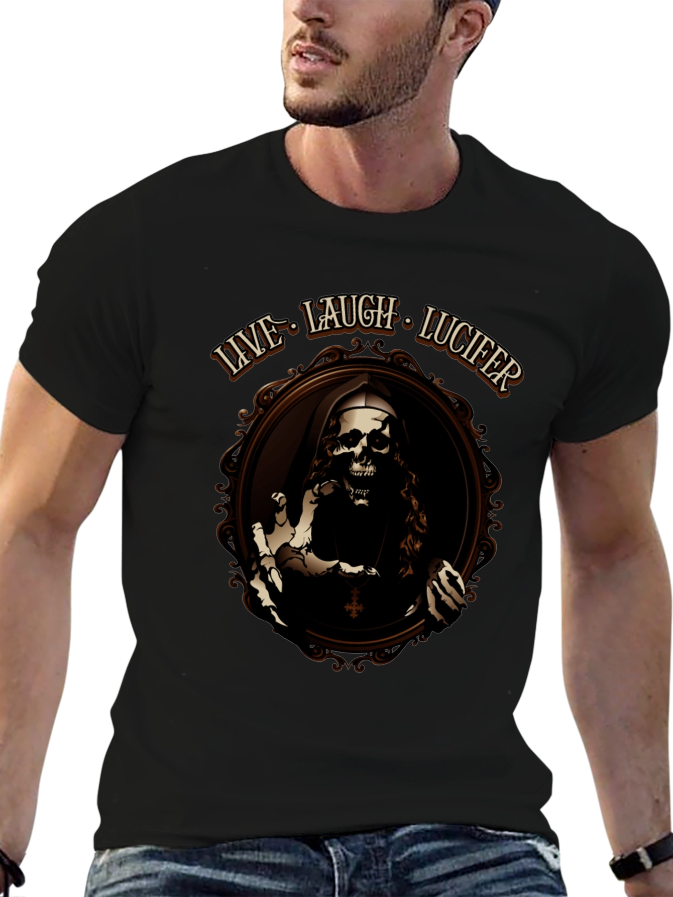 Live Laugh Lucifer Black T-Shirt
