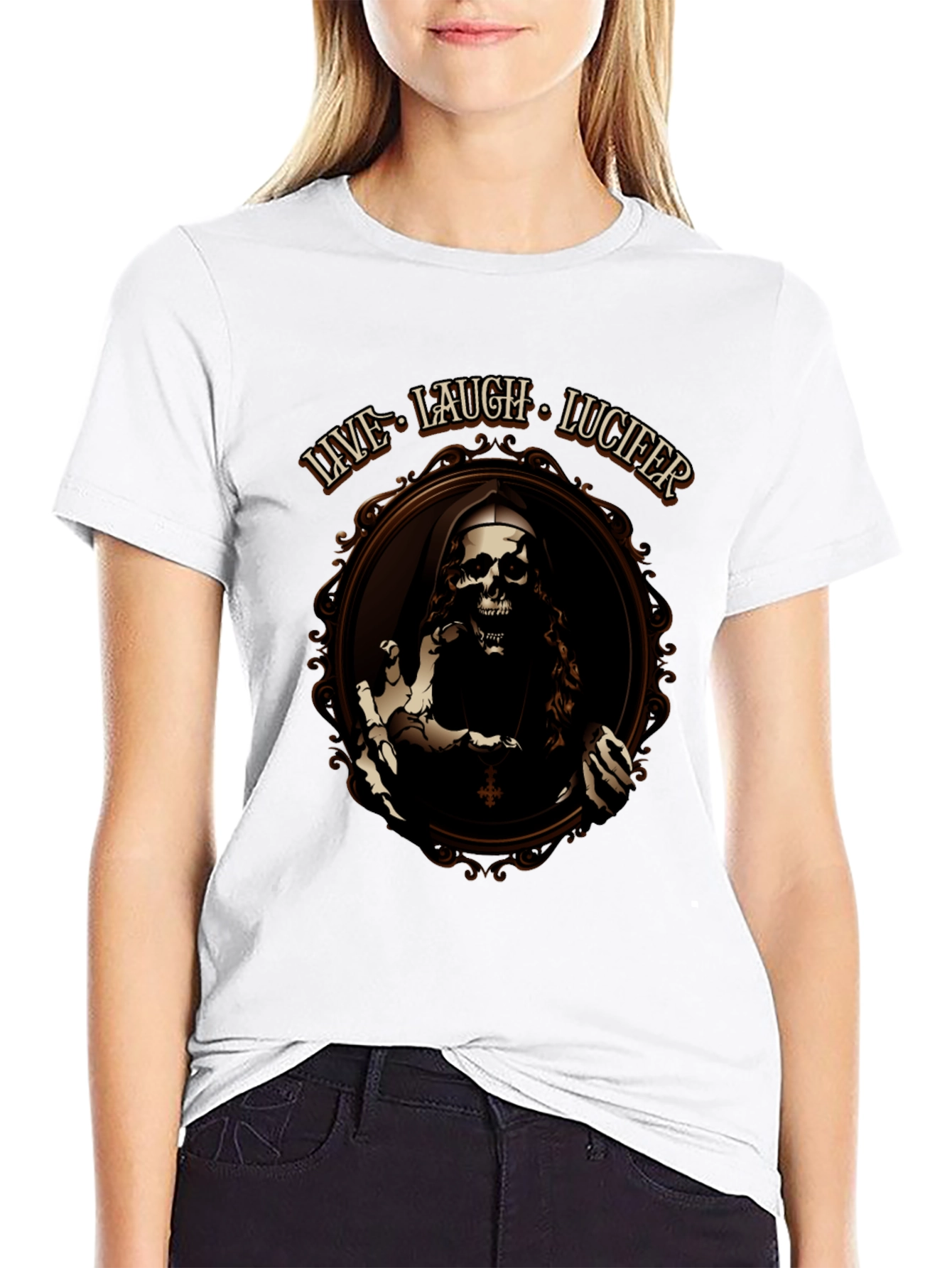Live Laugh Lucifer Black T-Shirt