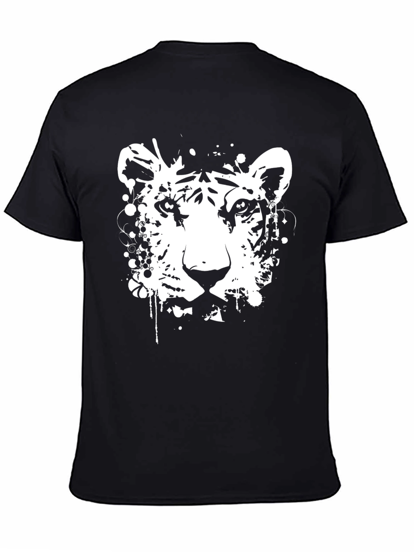 Tiger Graphic Print Black T-Shirt