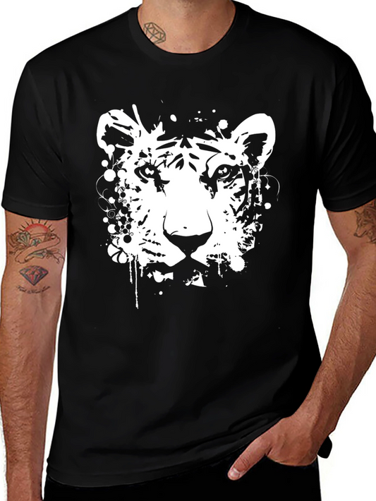 Tiger Graphic Print Black T-Shirt