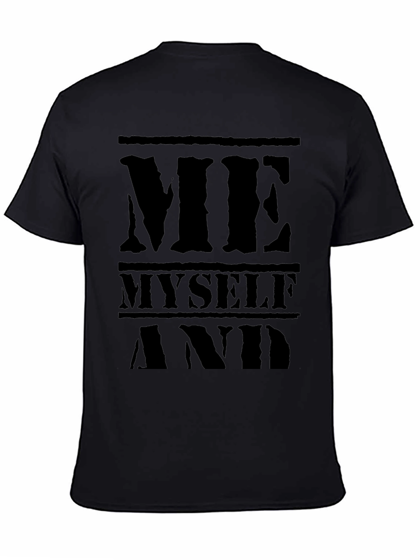Me Myself and I Black Graphic T-Shirt