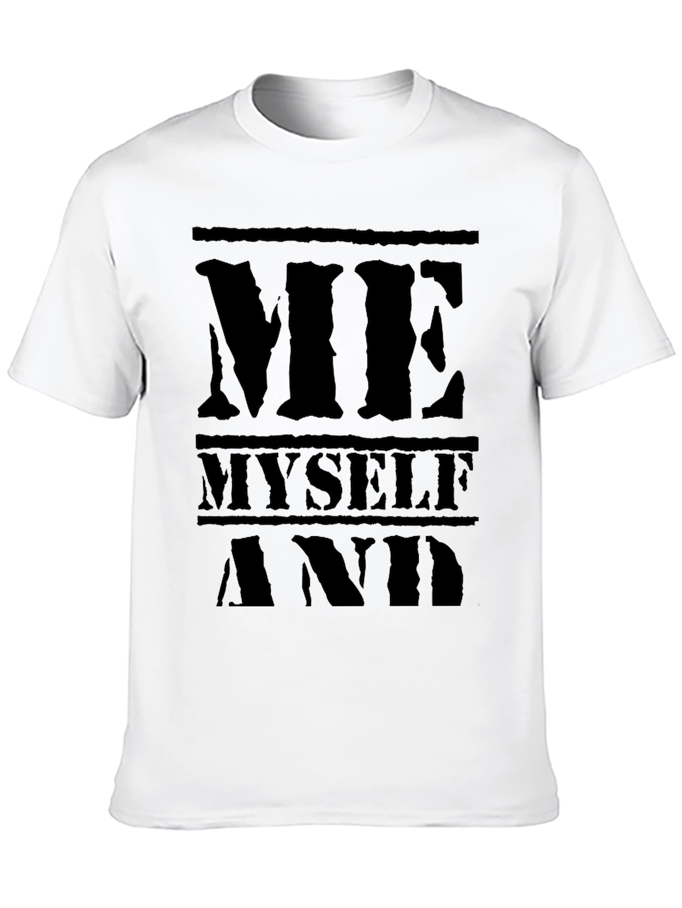 Me Myself and I Black Graphic T-Shirt