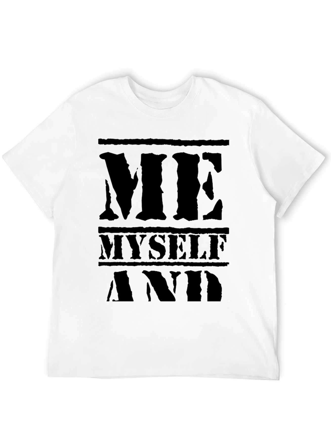 Me Myself and I Black Graphic T-Shirt