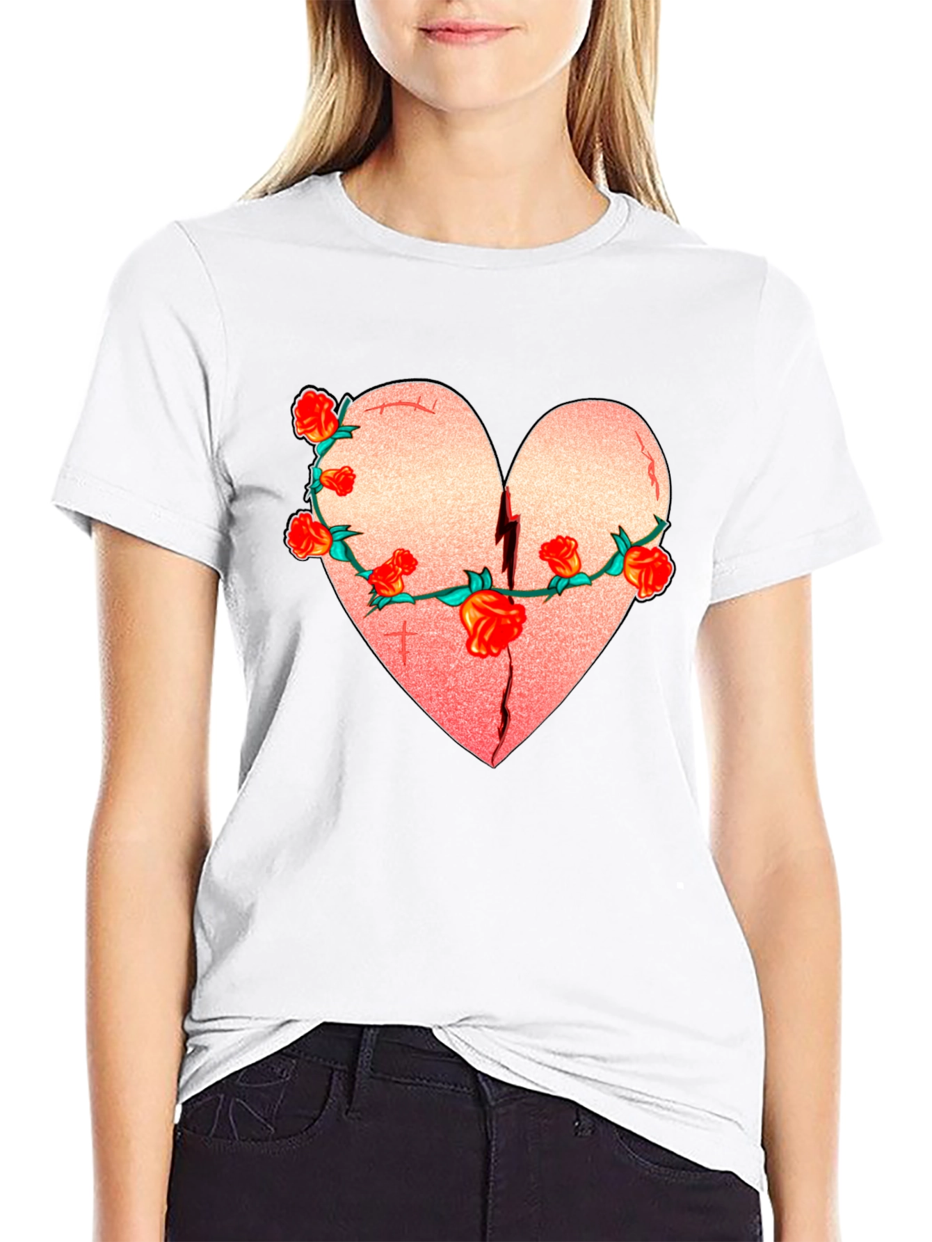 Broken Heart Rose T-Shirt