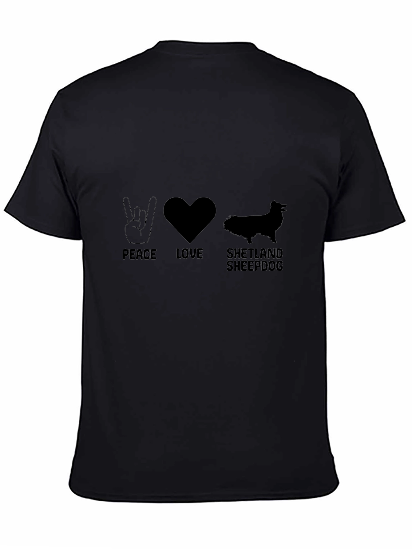 Peace Love Shetland Sheepdog T-Shirt