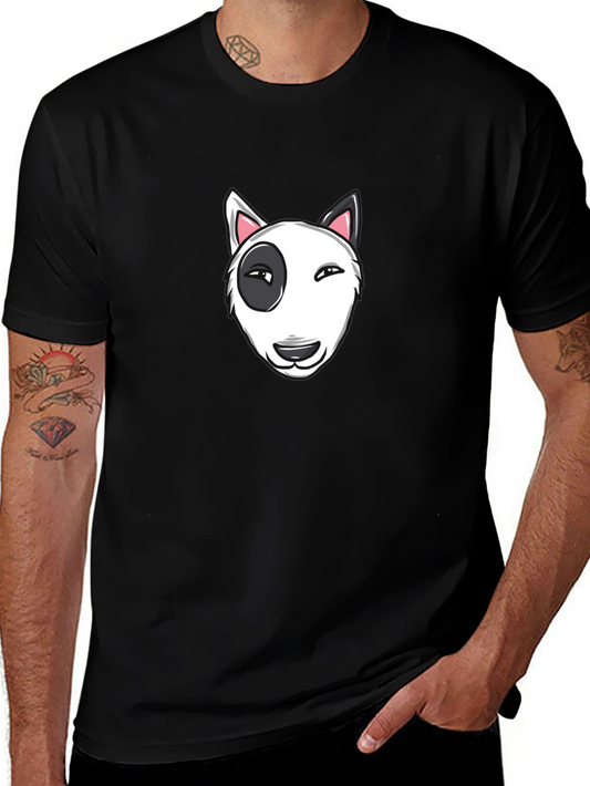 Cool Bull Terrier Graphic Black T-Shirt
