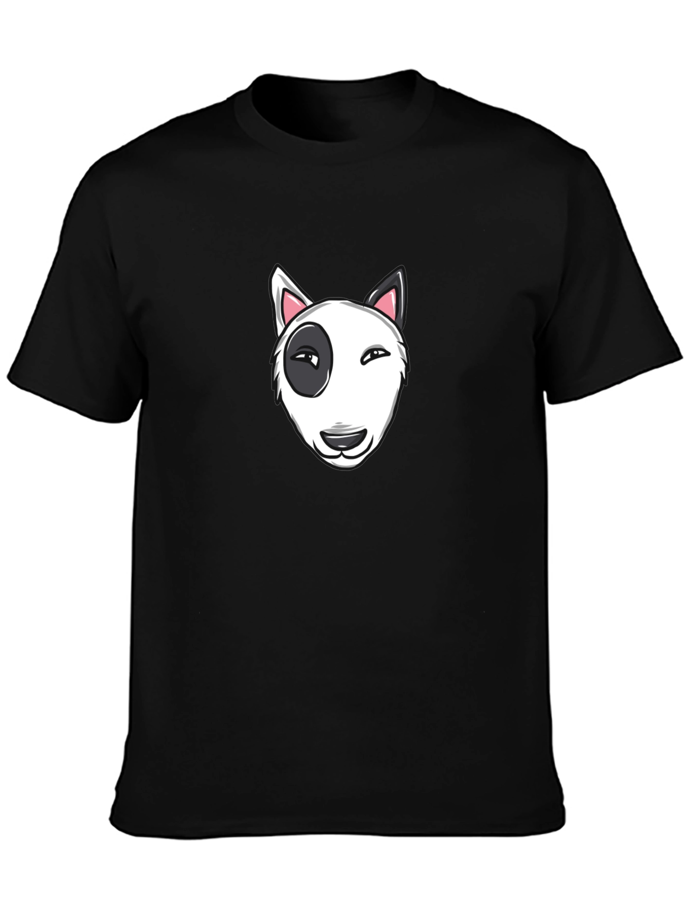 Cool Bull Terrier Graphic Black T-Shirt