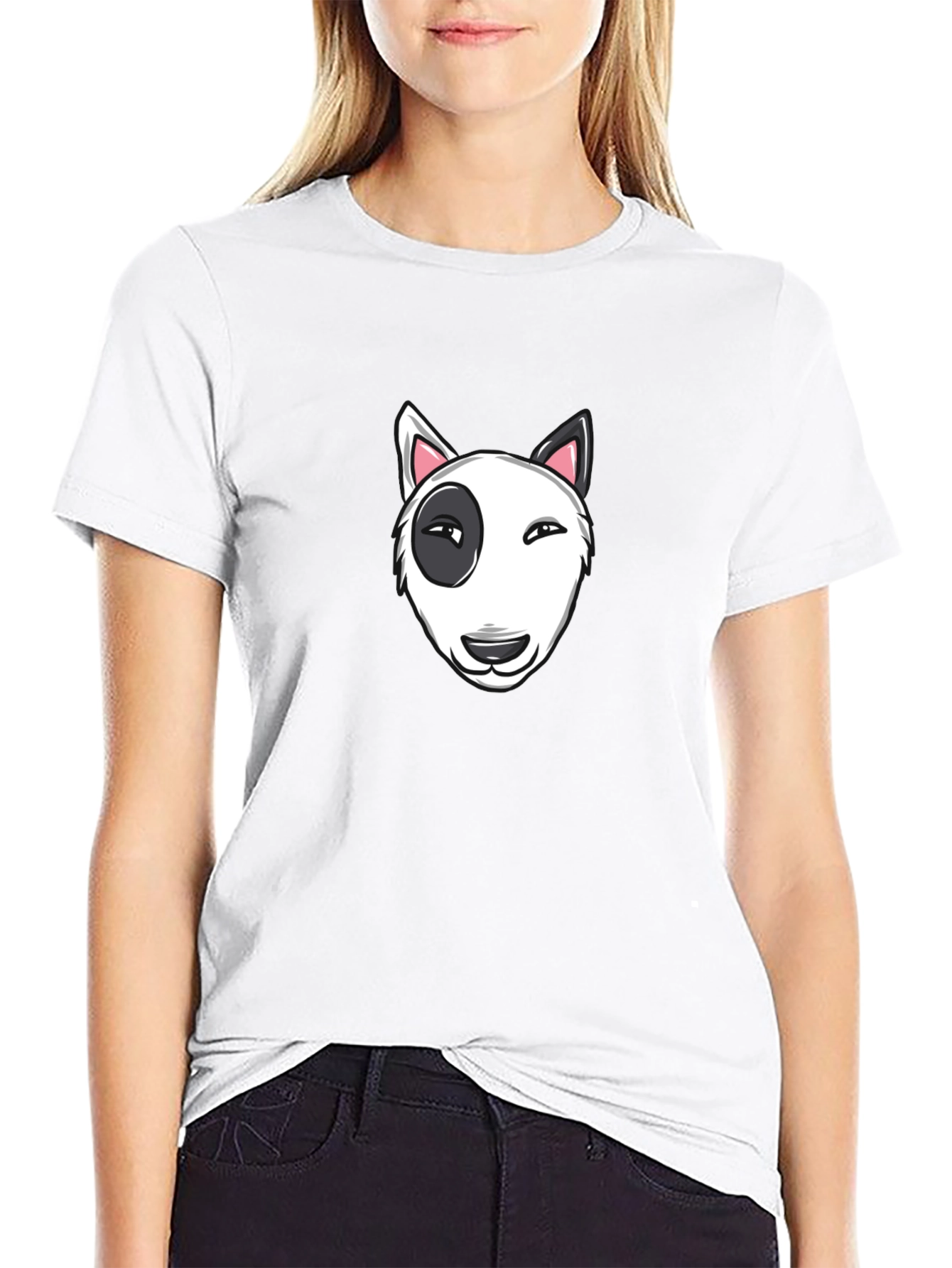 Cool Bull Terrier Graphic Black T-Shirt