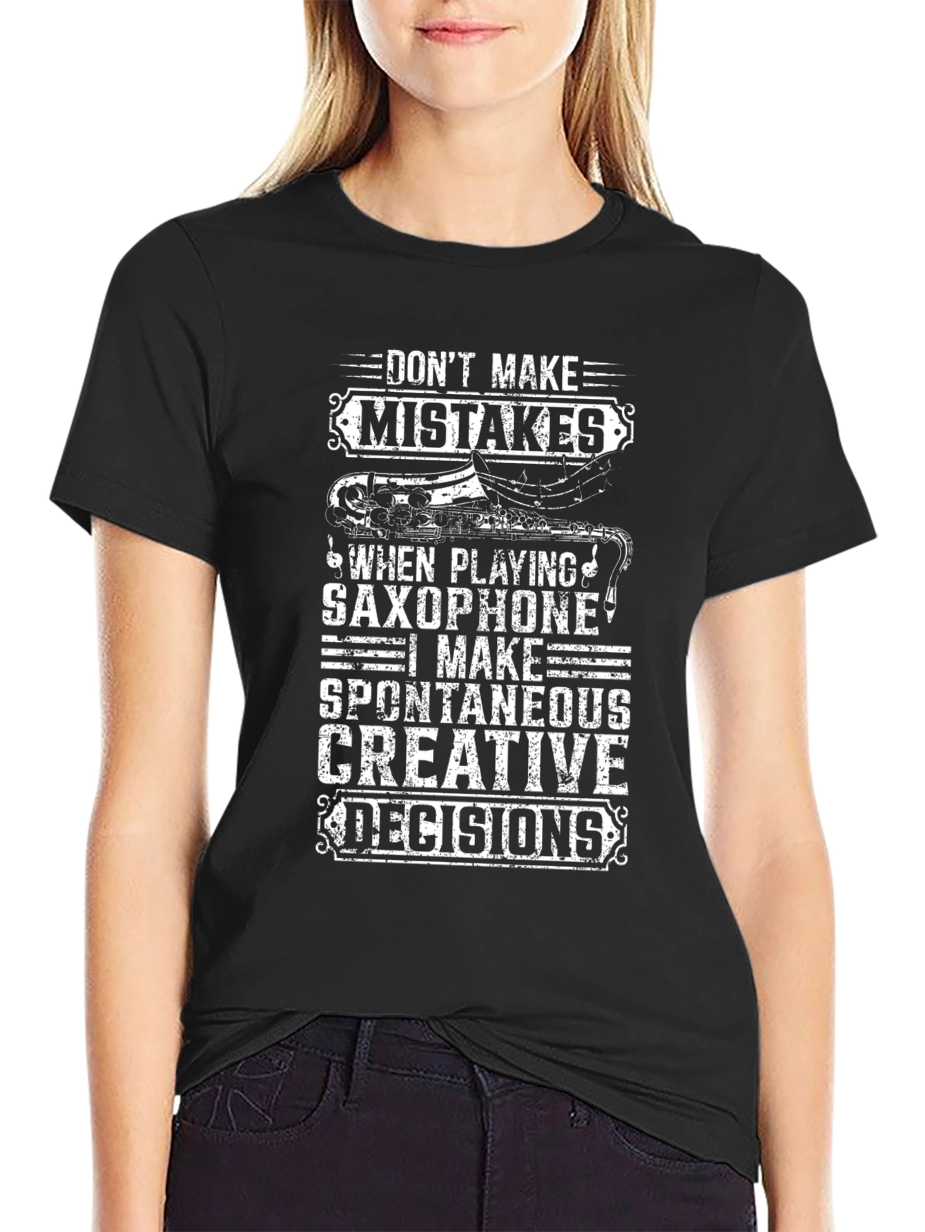 Saxophone Spontaneous Decisions Graphic T-Shirt