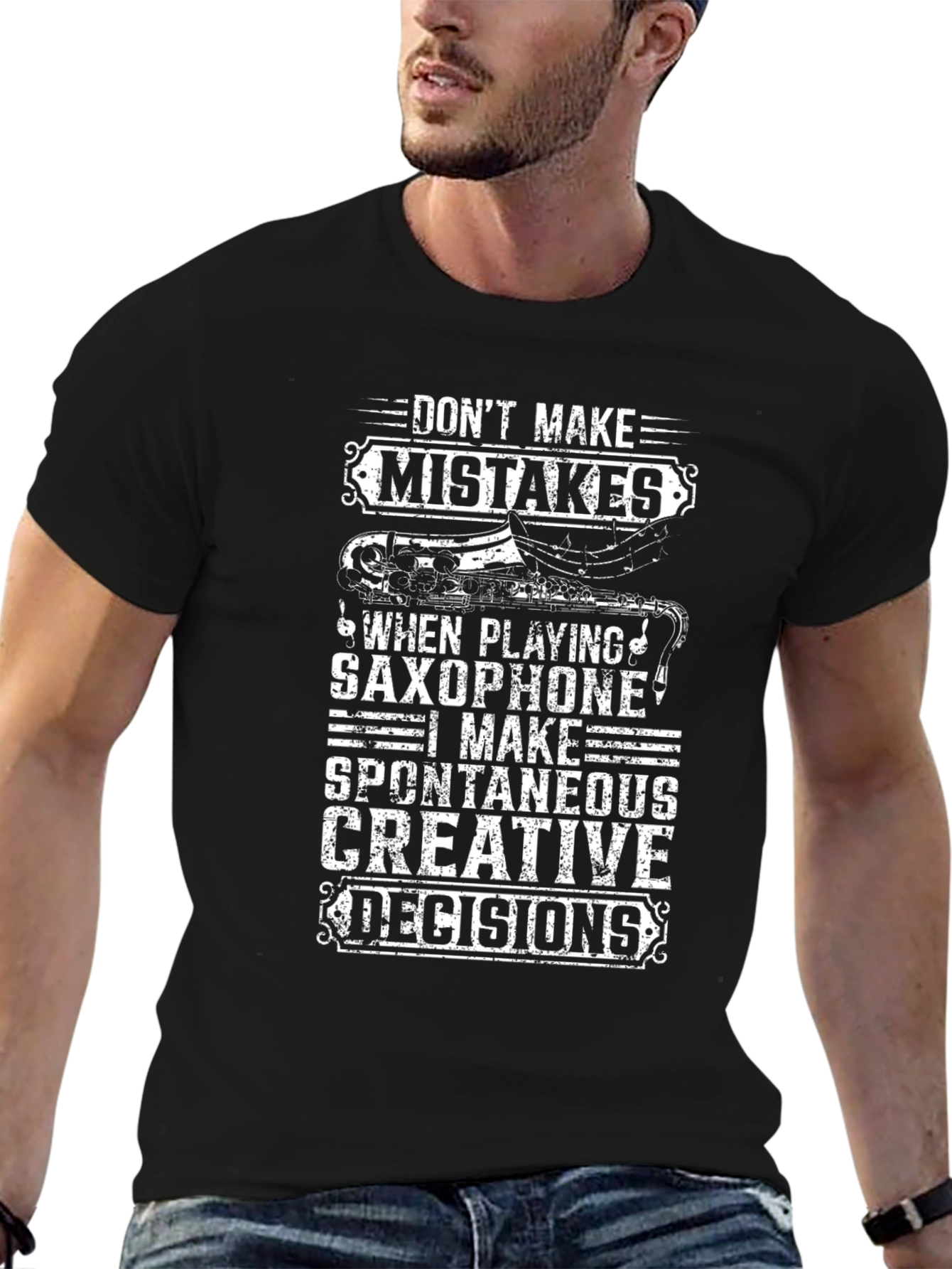 Saxophone Spontaneous Decisions Graphic T-Shirt