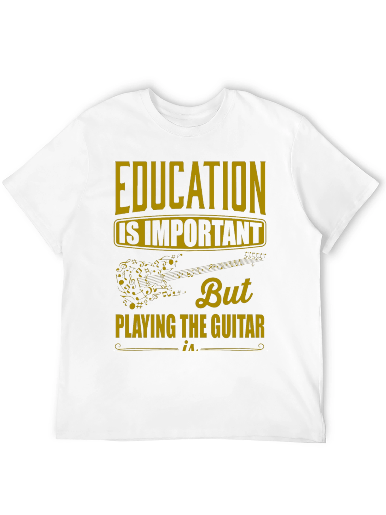 Education is Important But Guitar T-Shirt
