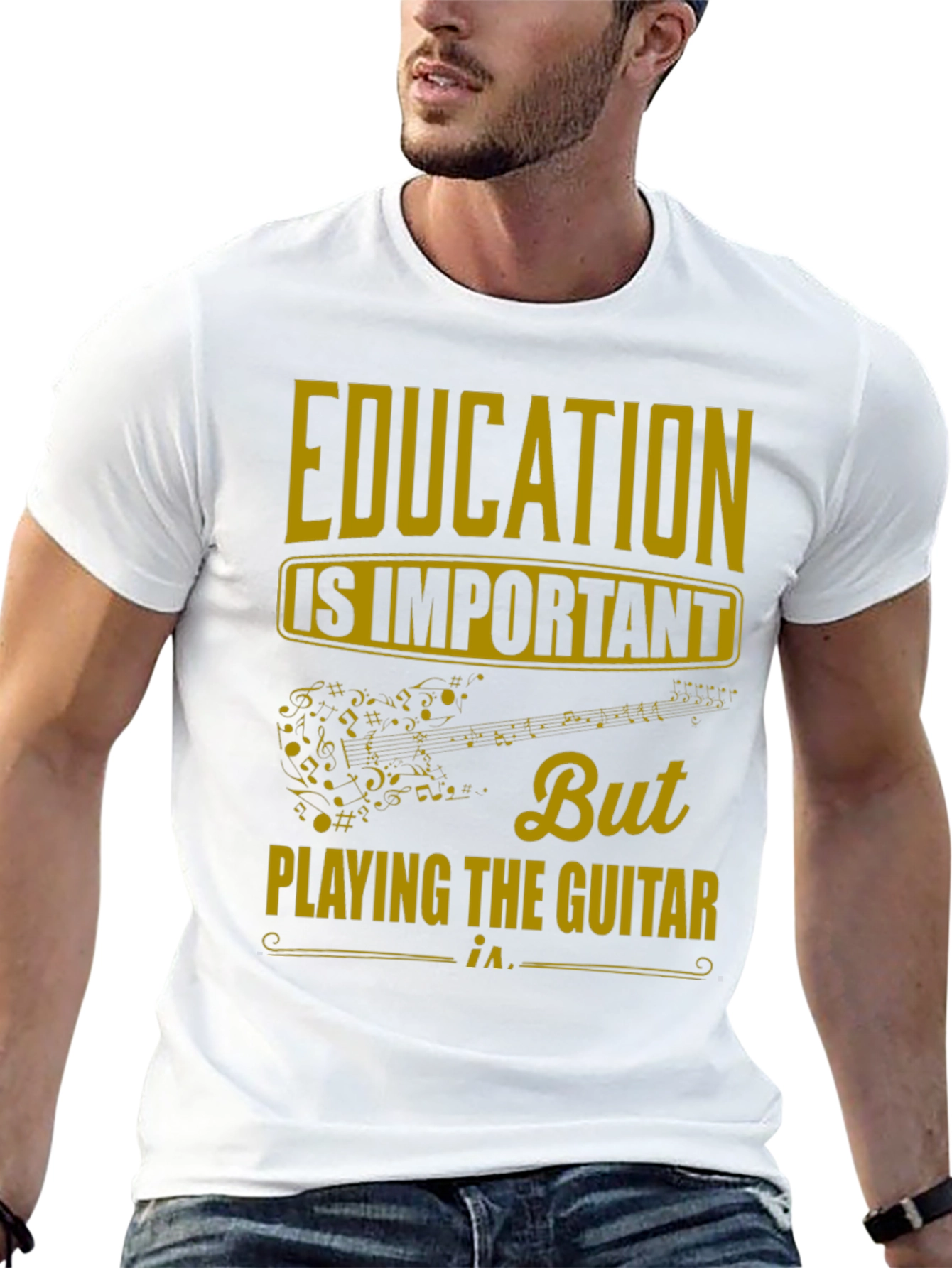 Education is Important But Guitar T-Shirt