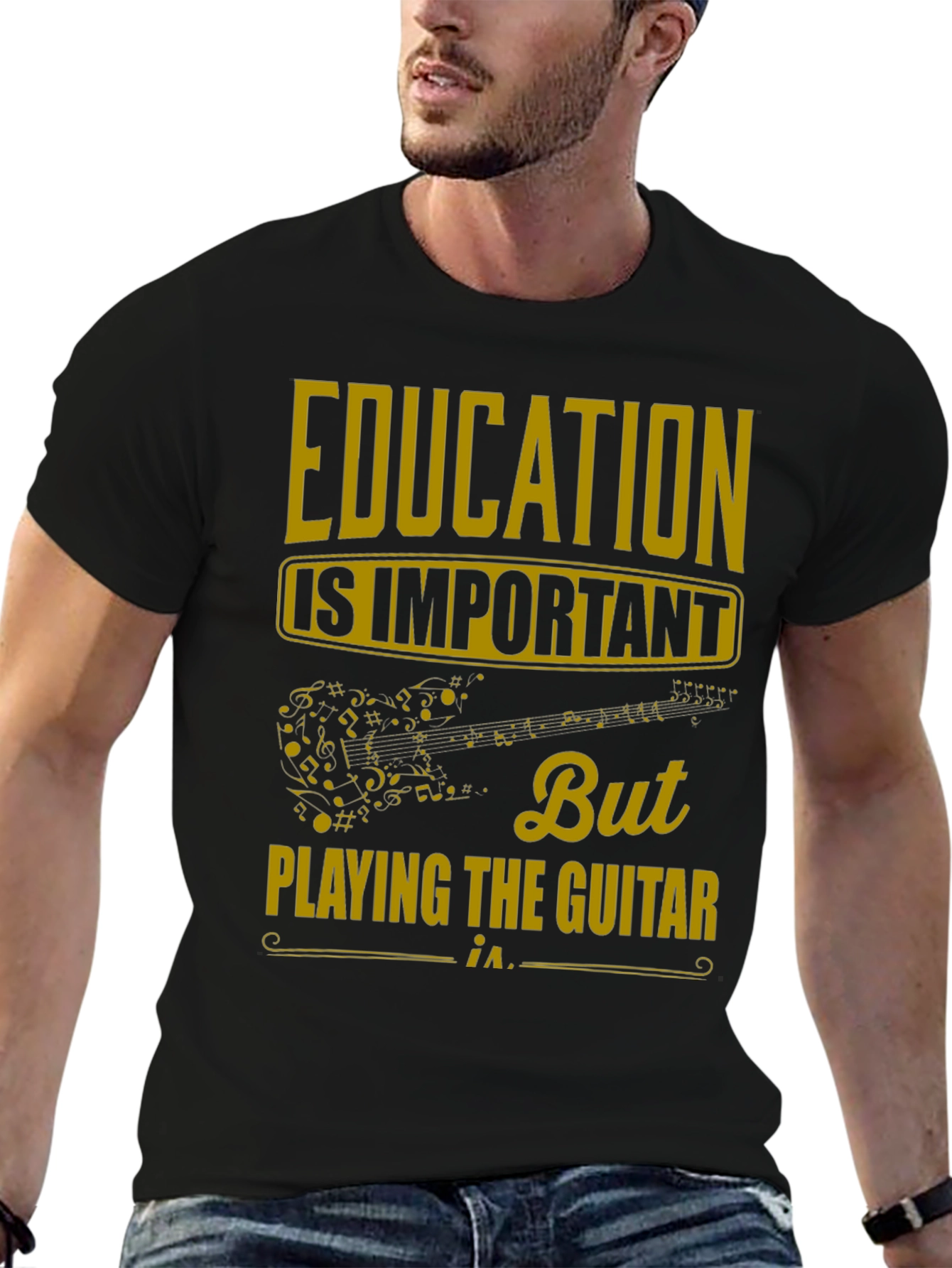 Education is Important But Guitar T-Shirt