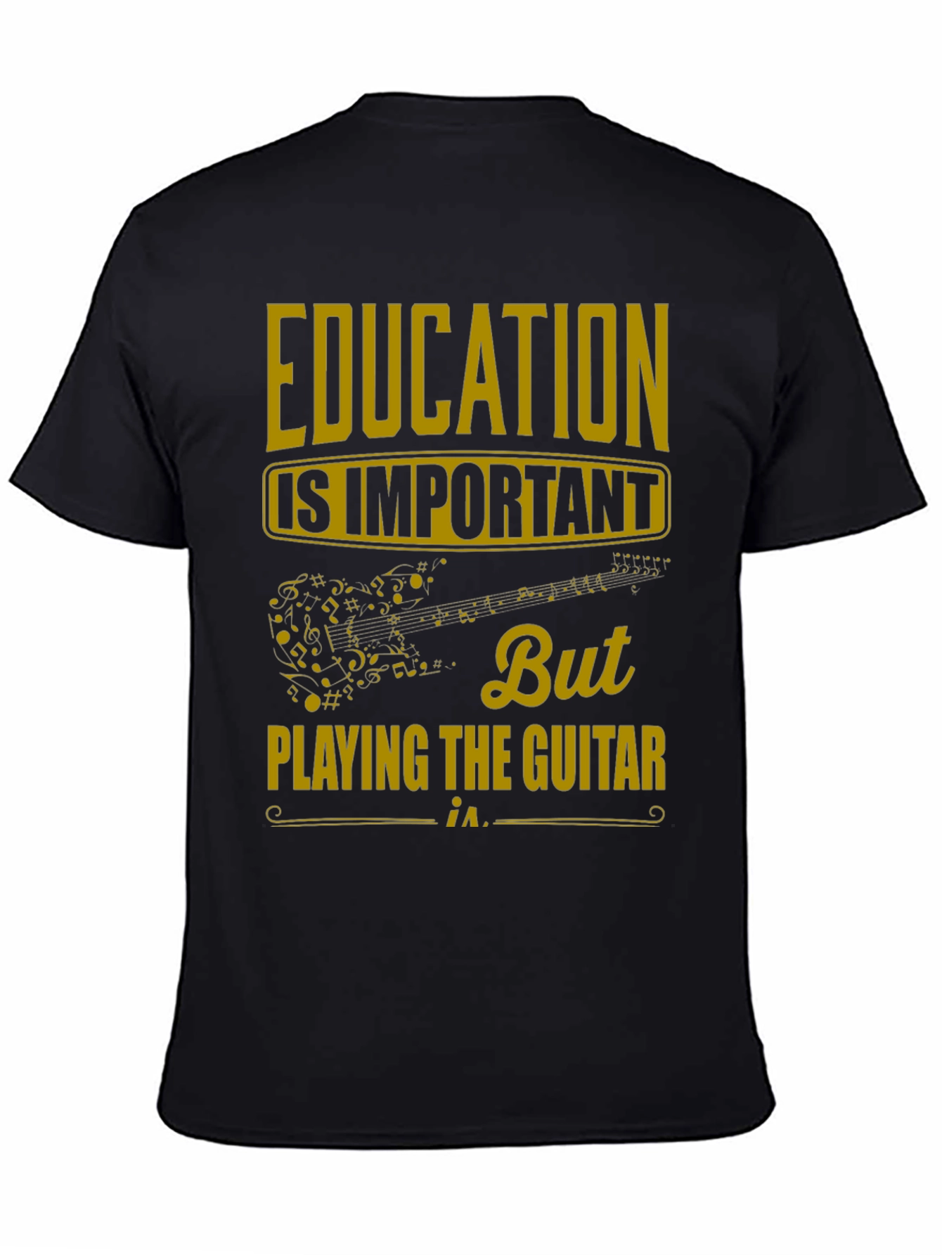 Education is Important But Guitar T-Shirt