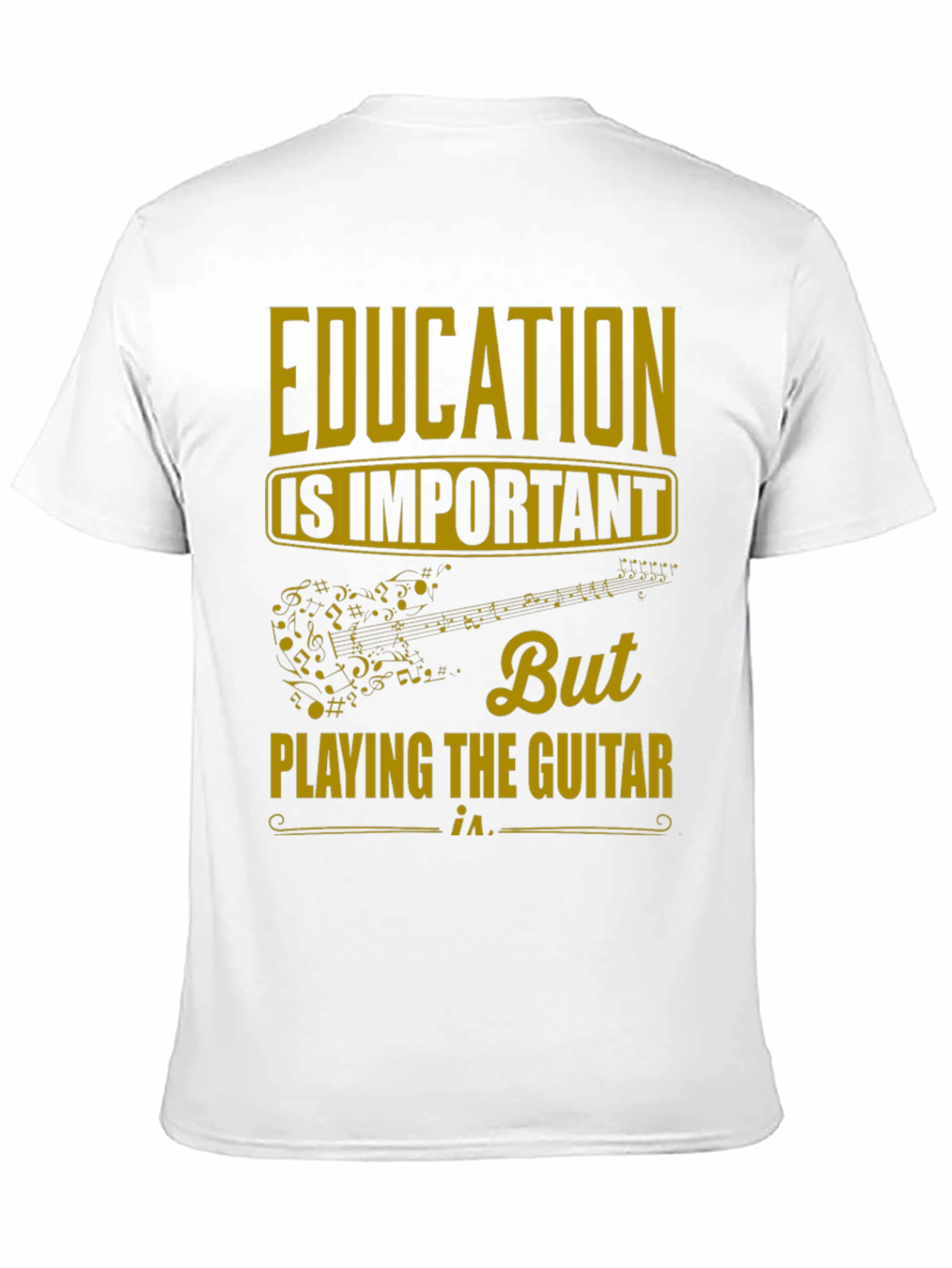 Education is Important But Guitar T-Shirt
