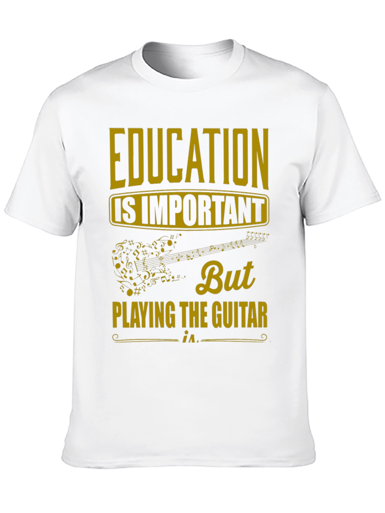 Education is Important But Guitar T-Shirt