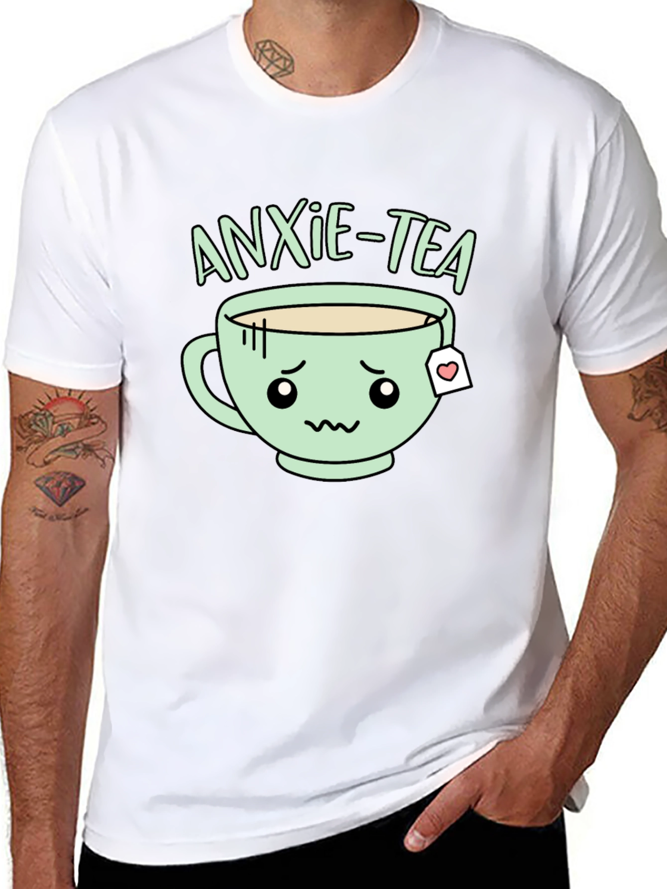 Anxie-Tea Graphic T-Shirt - Cute Kawaii Style