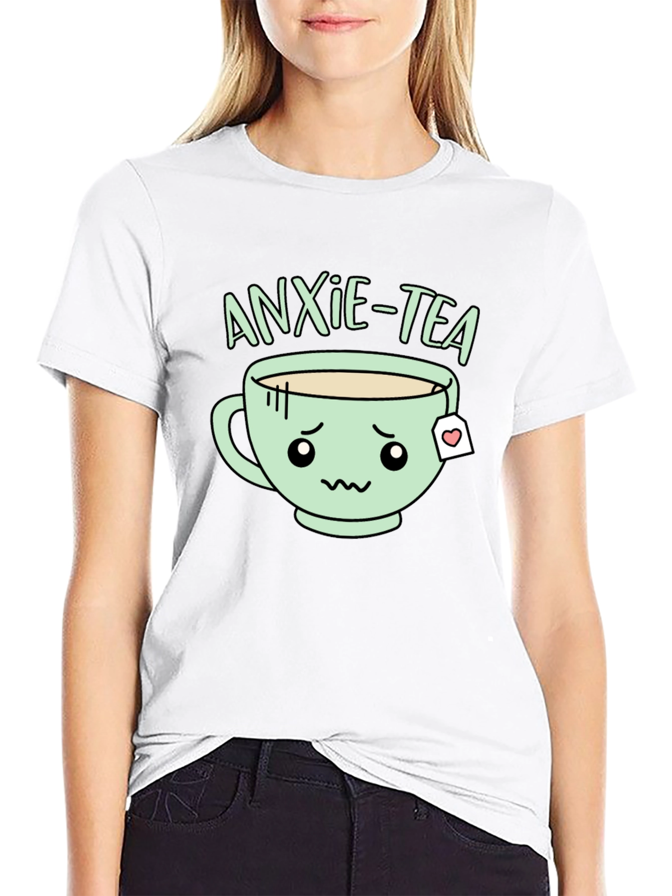 Anxie-Tea Graphic T-Shirt - Cute Kawaii Style